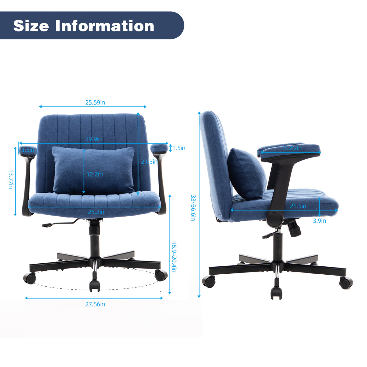 Modern Criss-Cross Armrest Office Chair
