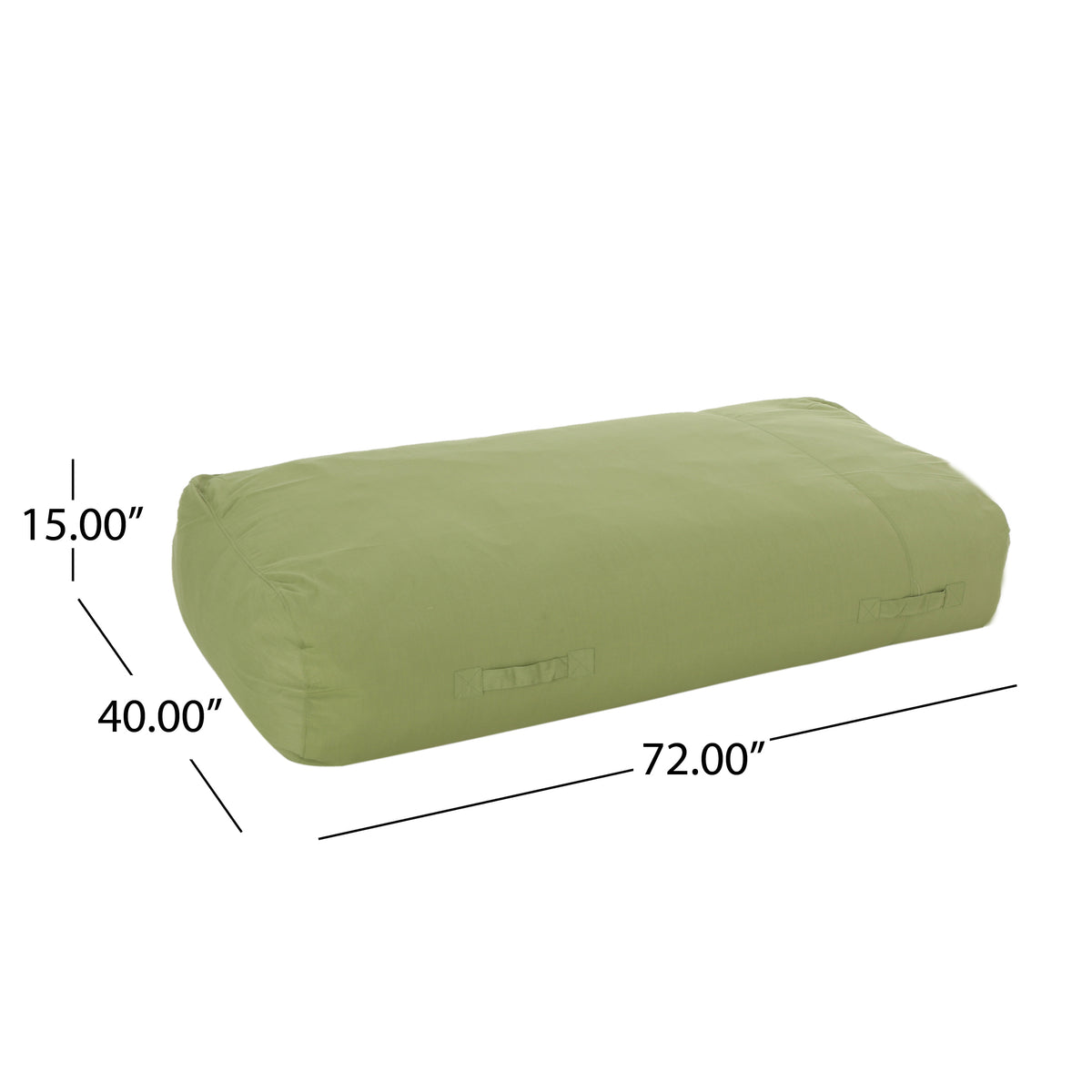 Kasper 6' × 3' Green Lounger Bean Bag