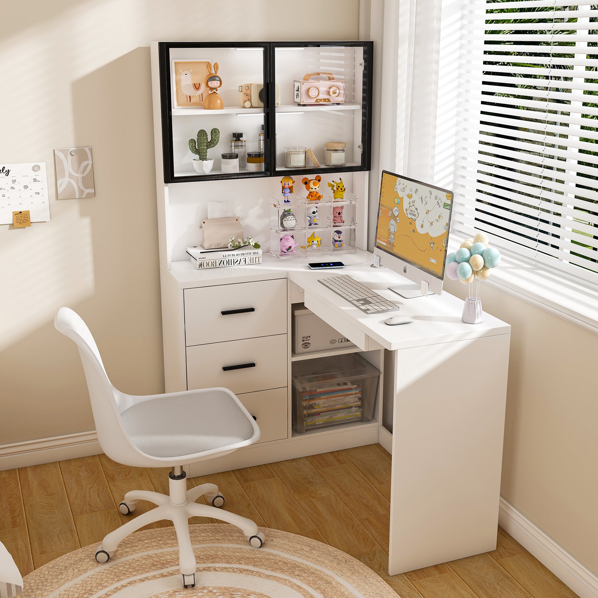 Computer Desk with LED Lights