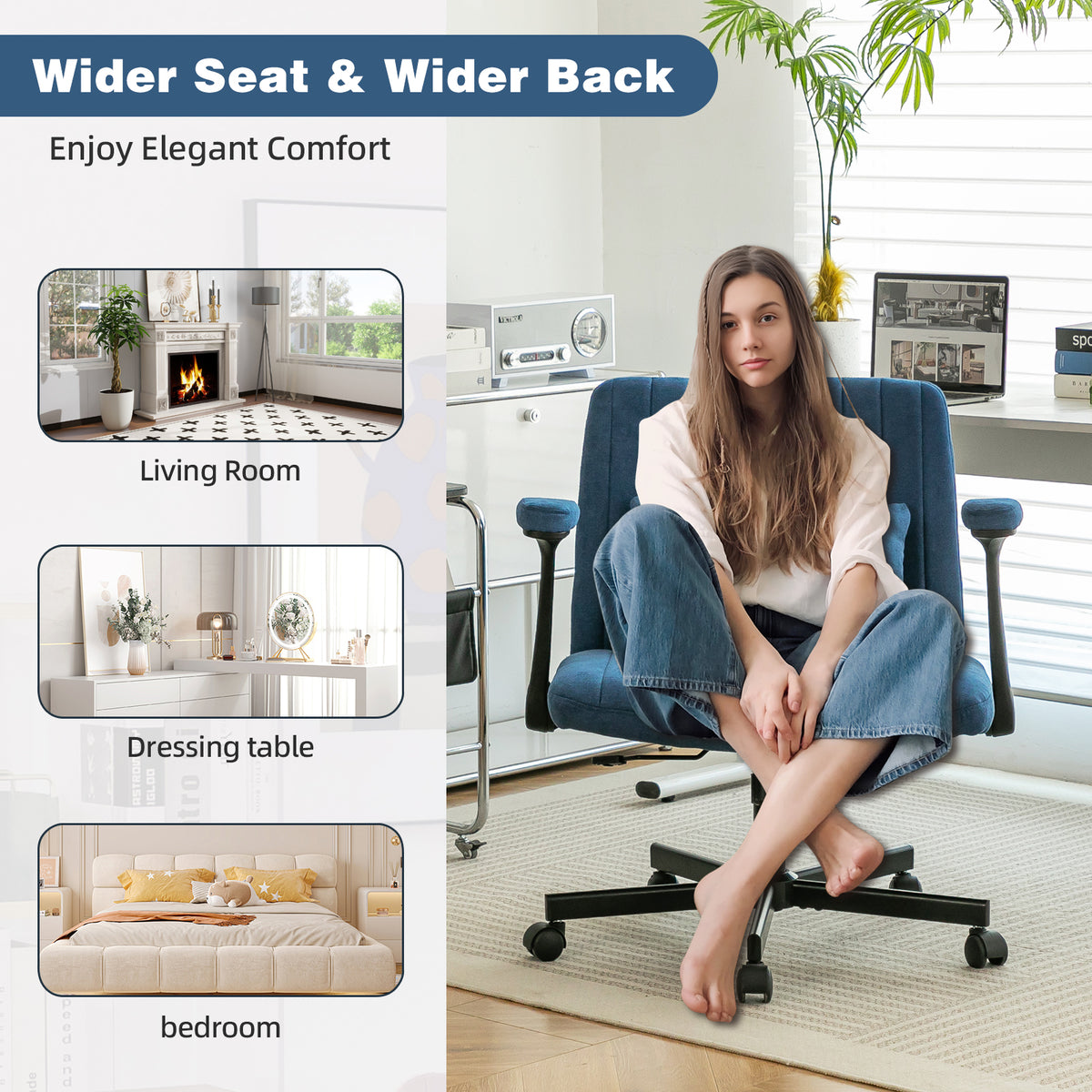 Modern Criss-Cross Armrest Office Chair