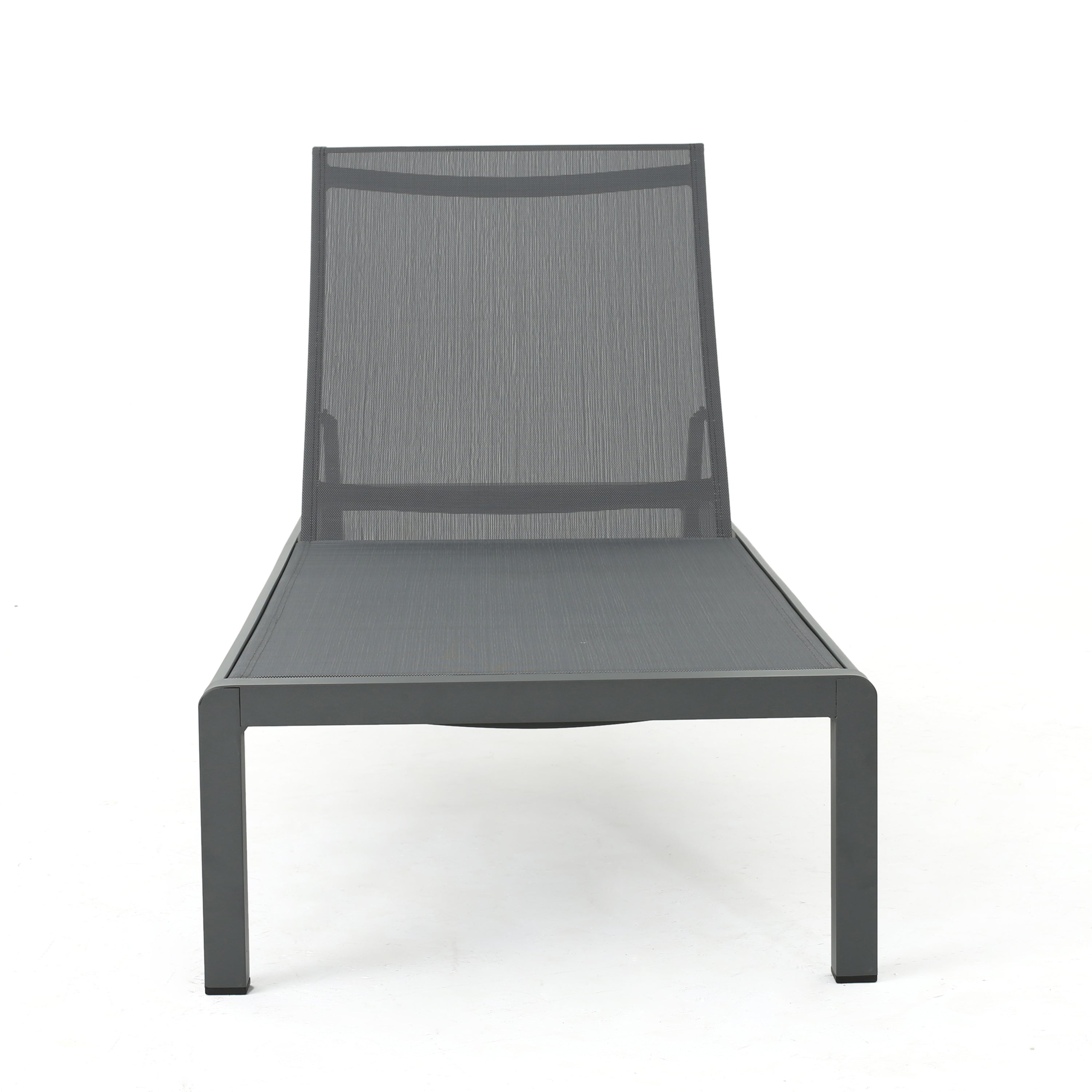 **Cape Coral Gray Chaise Lounge Chairs – Comfortable Outdoor Reclining Chairs, Set of 2**