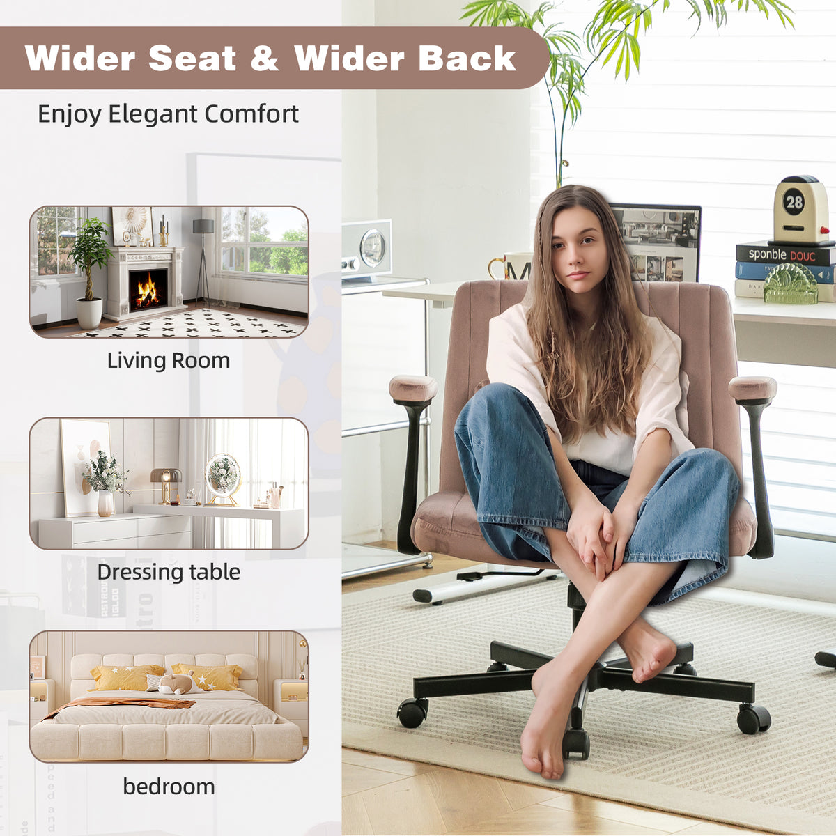 Modern Criss-Cross Armrest Office Chair