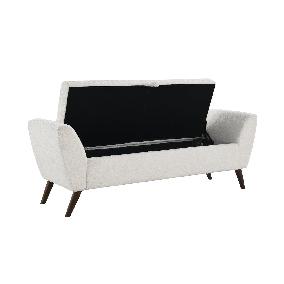 60" Teddy Cream Storage Bench