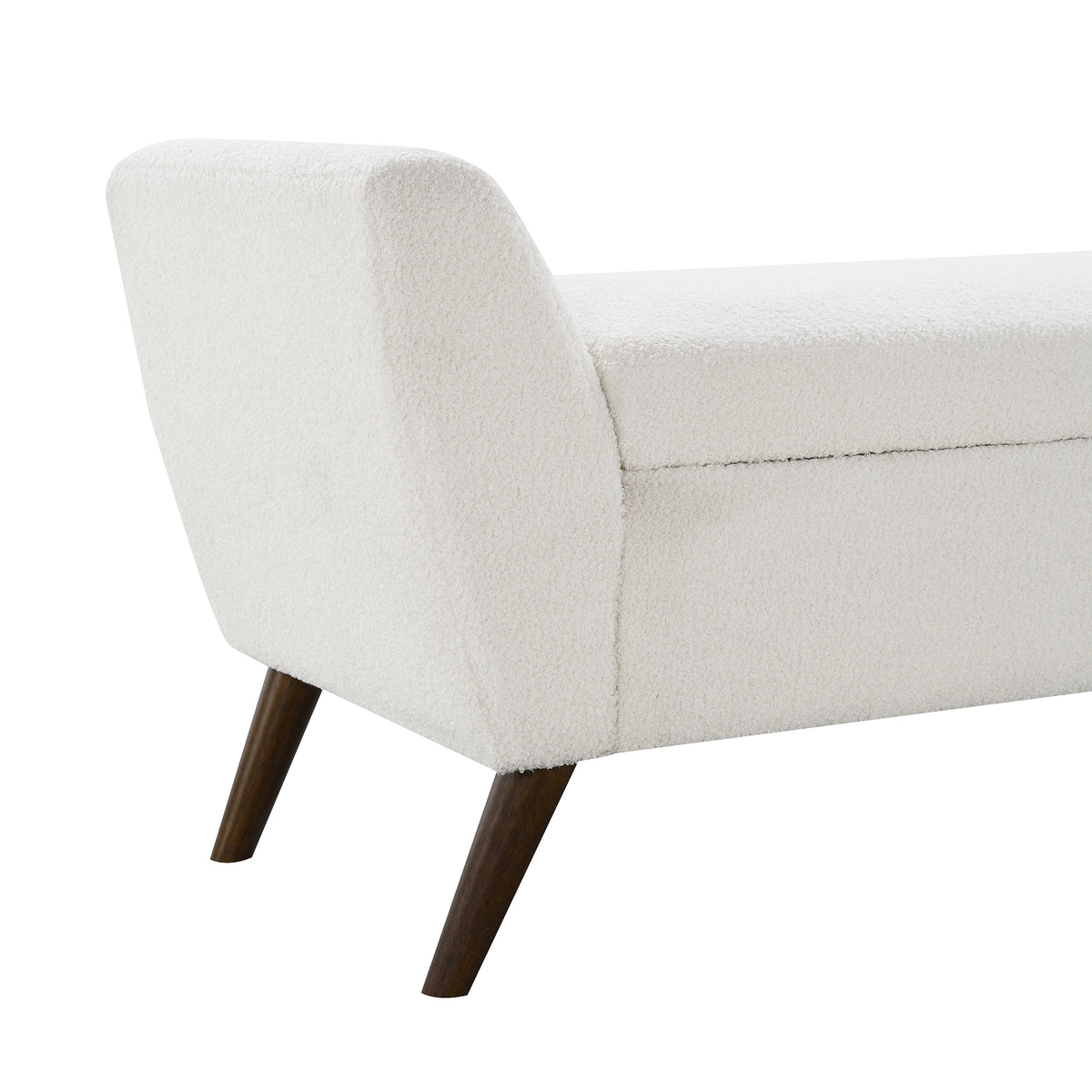 60" Teddy Cream Storage Bench