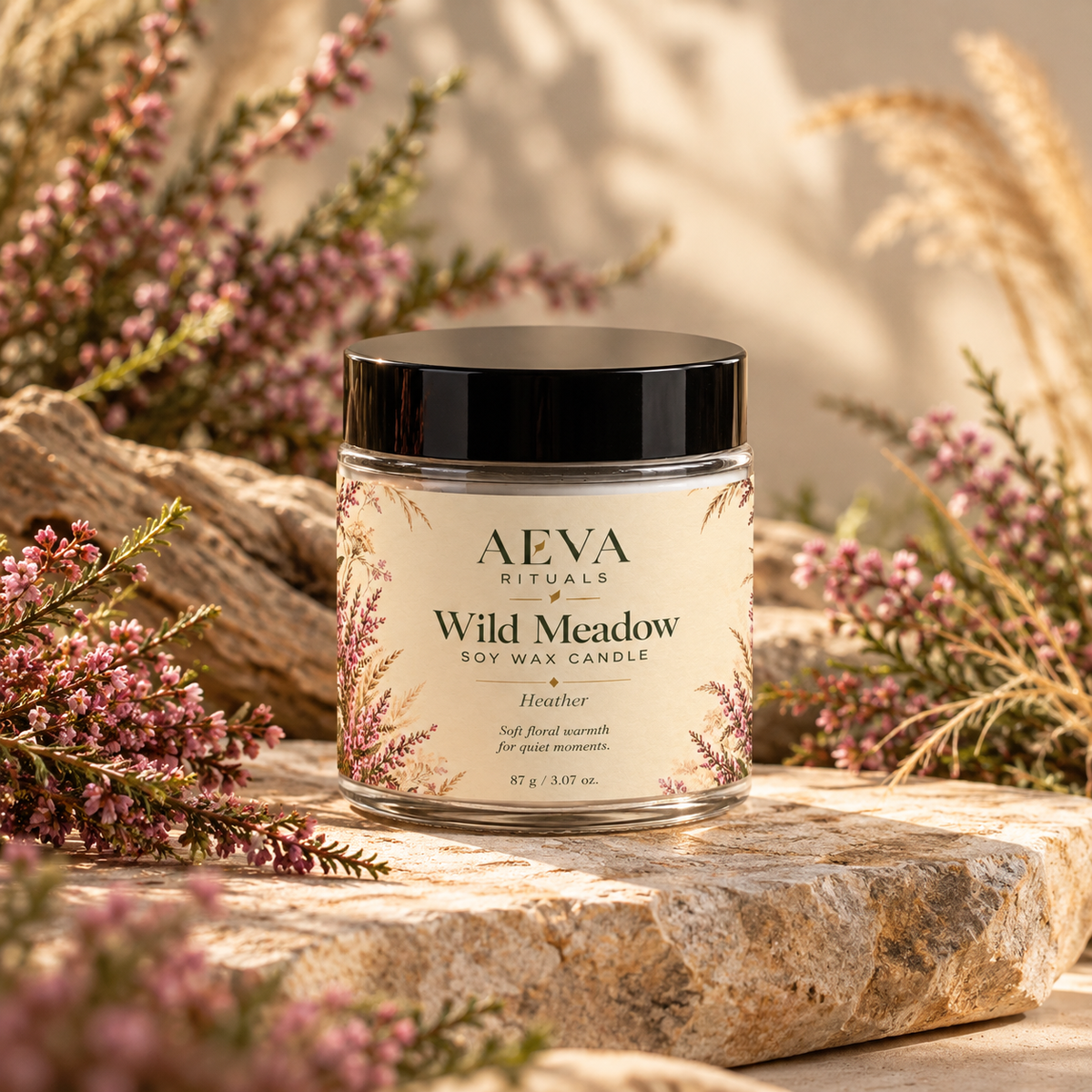 Soy Wax Candle, Heather