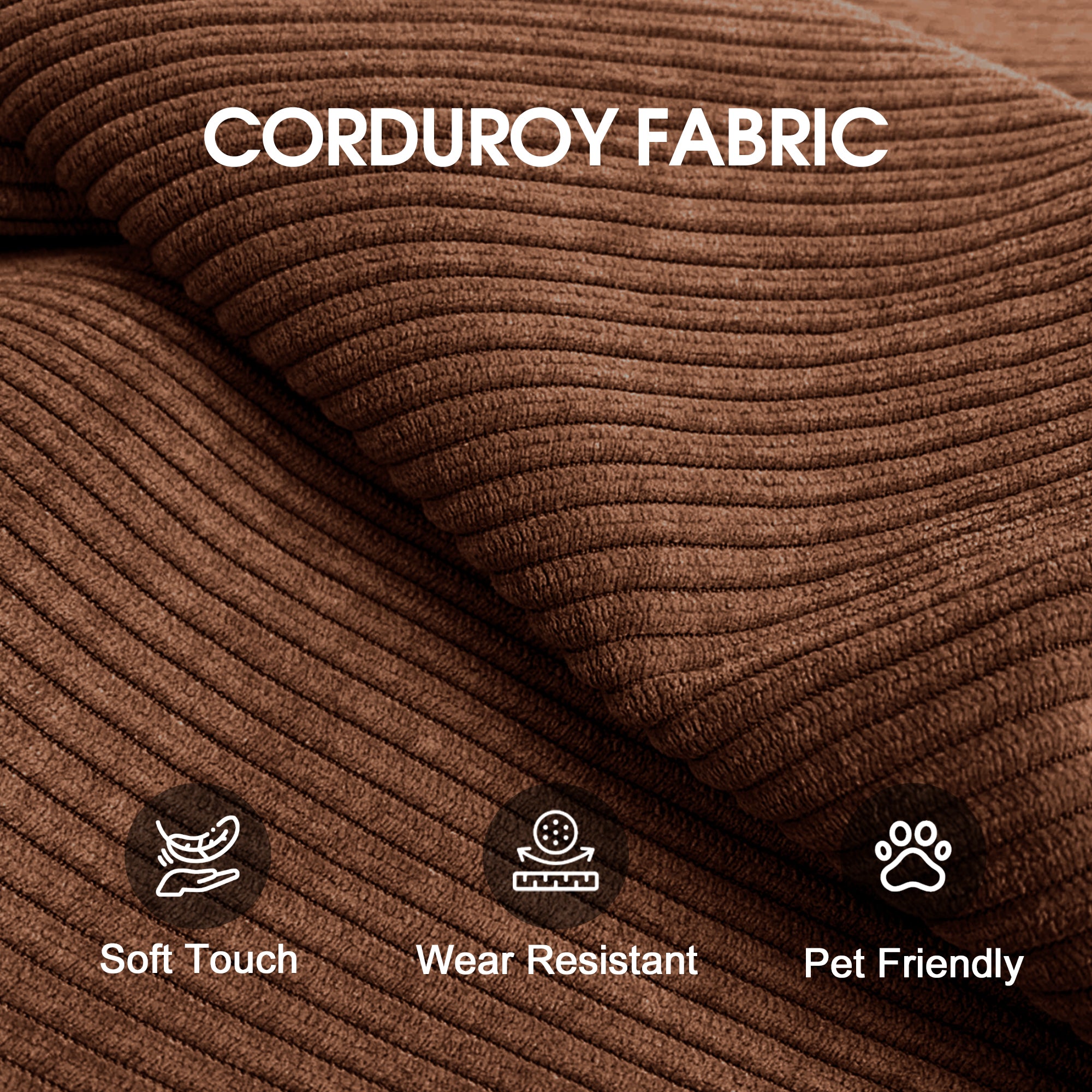 78.8" Compression Sofa Brown