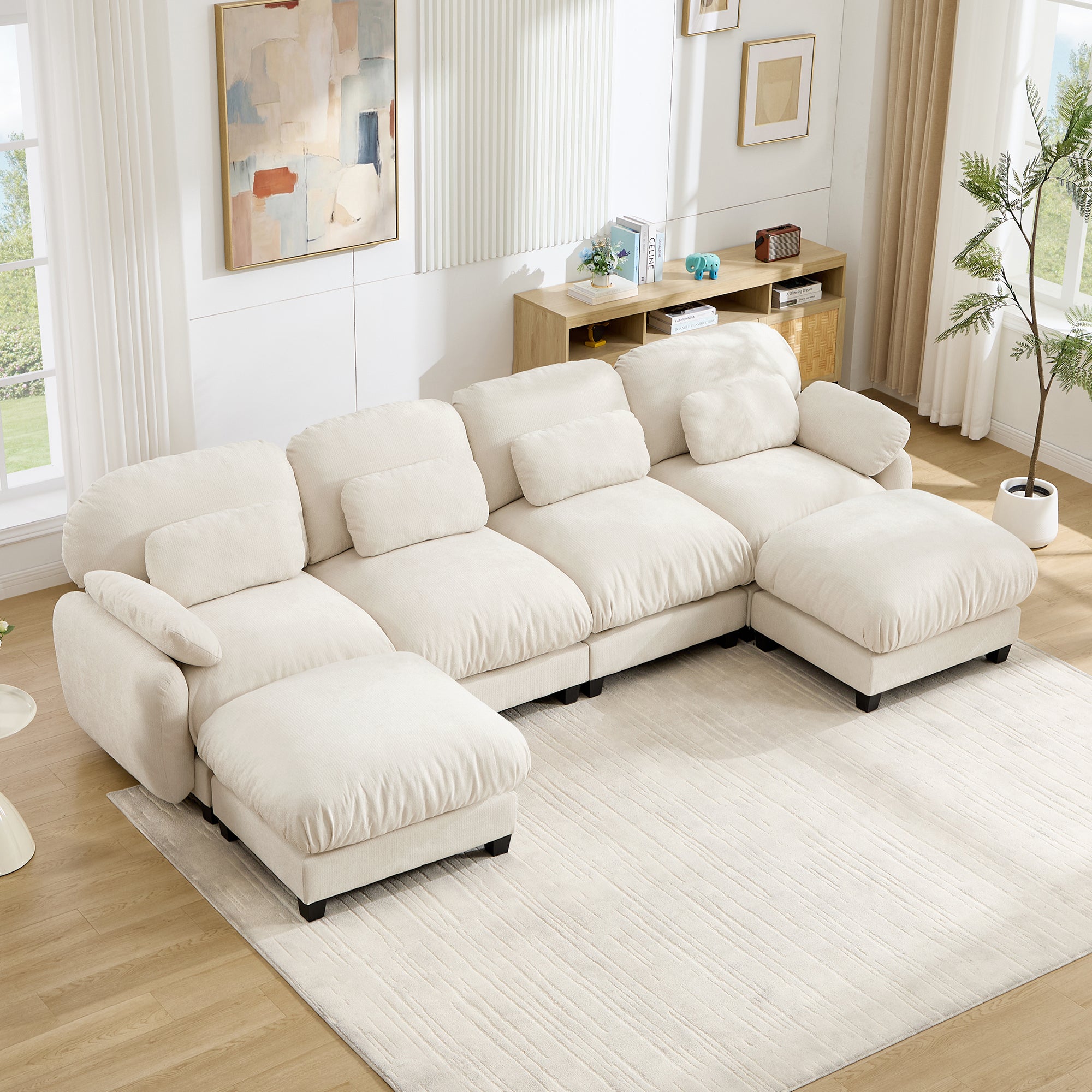 Cloudmere Modern Chenille Modular Sofa