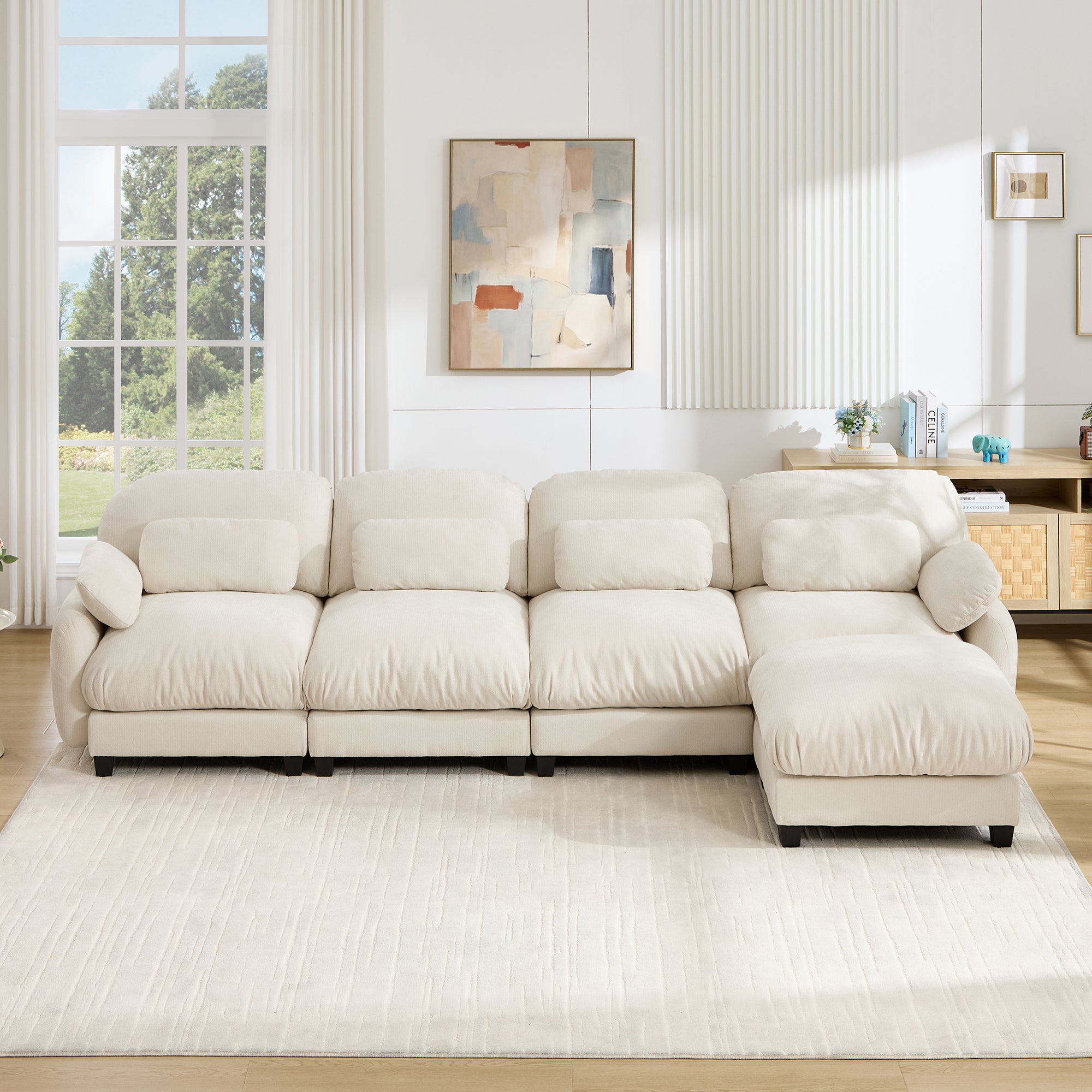 Cloudmere Modern Chenille Modular Sofa