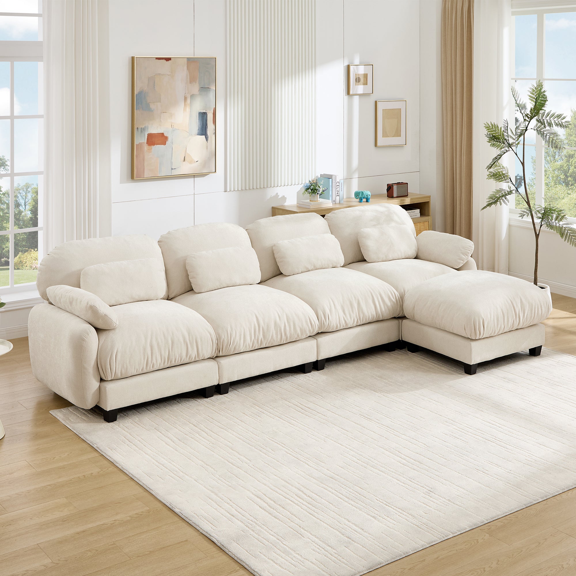 Cloudmere Modern Chenille Modular Sofa