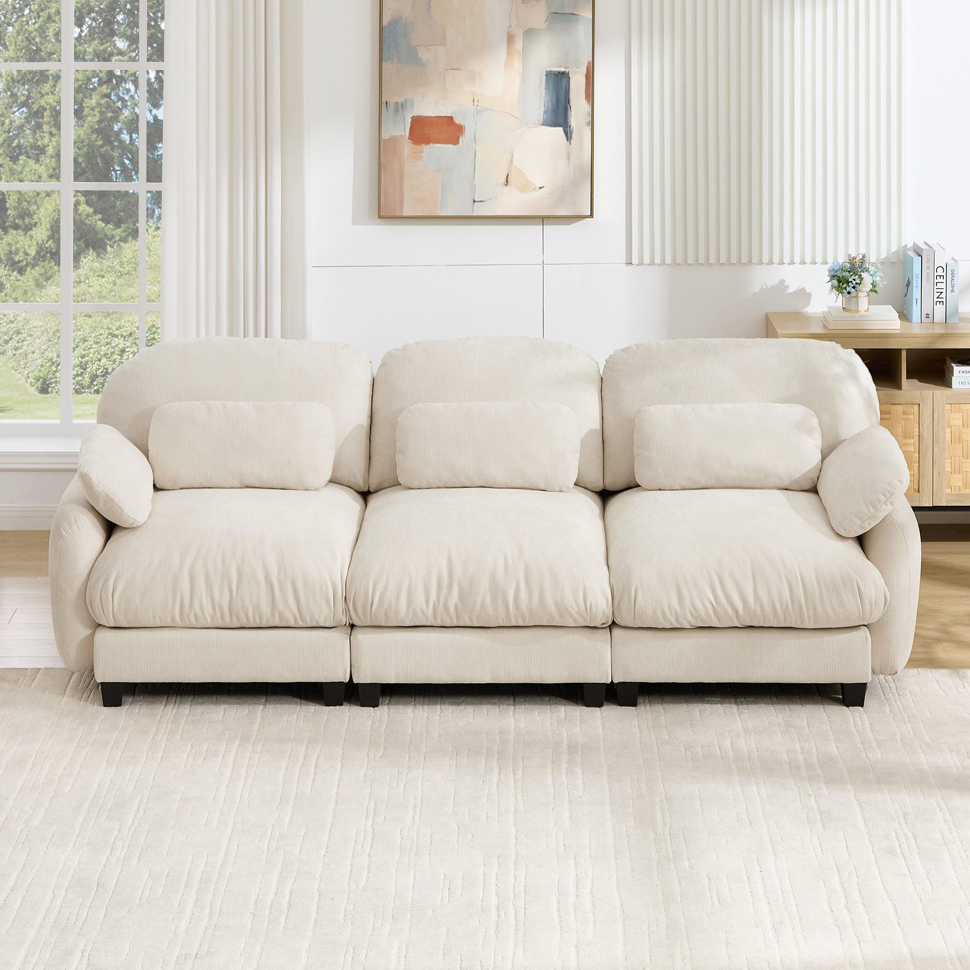 Cloudmere Modern Chenille Modular Sofa