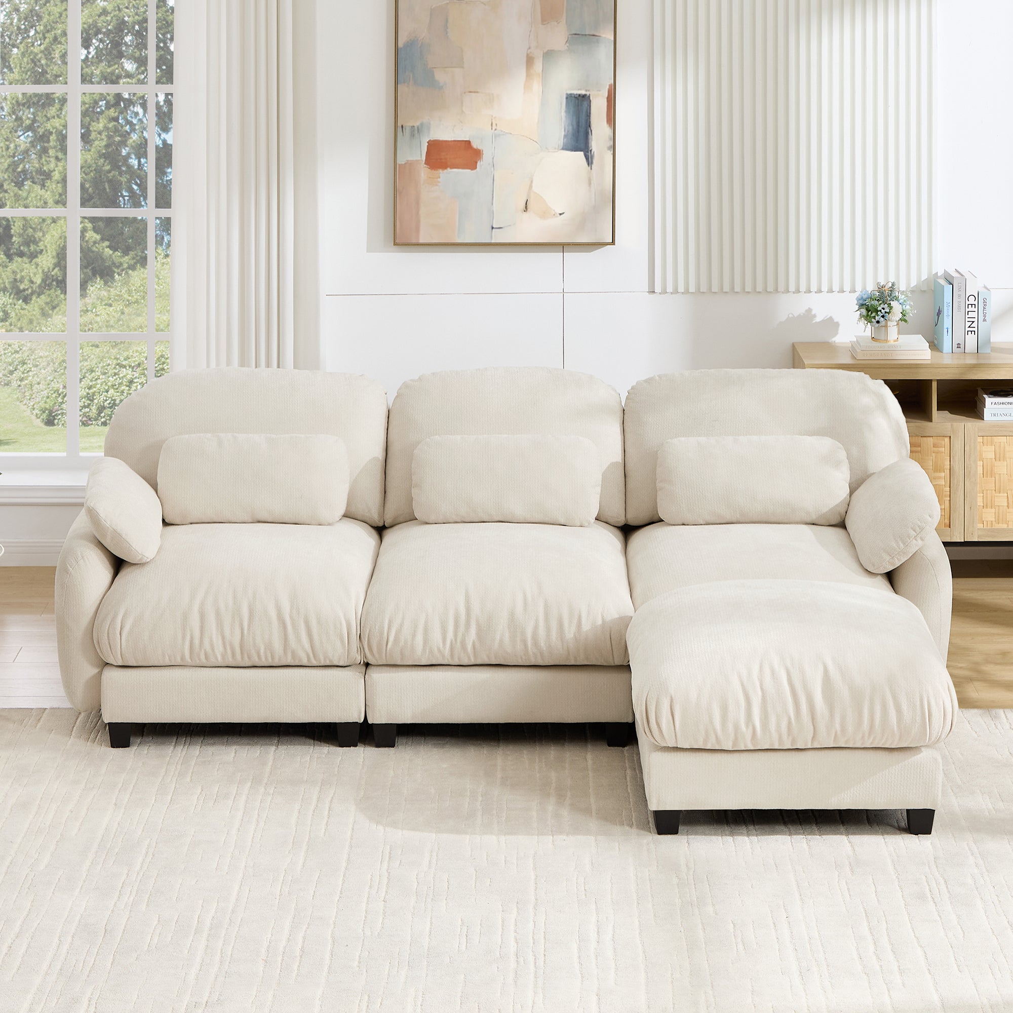 Cloudmere Modern Chenille Modular Sofa