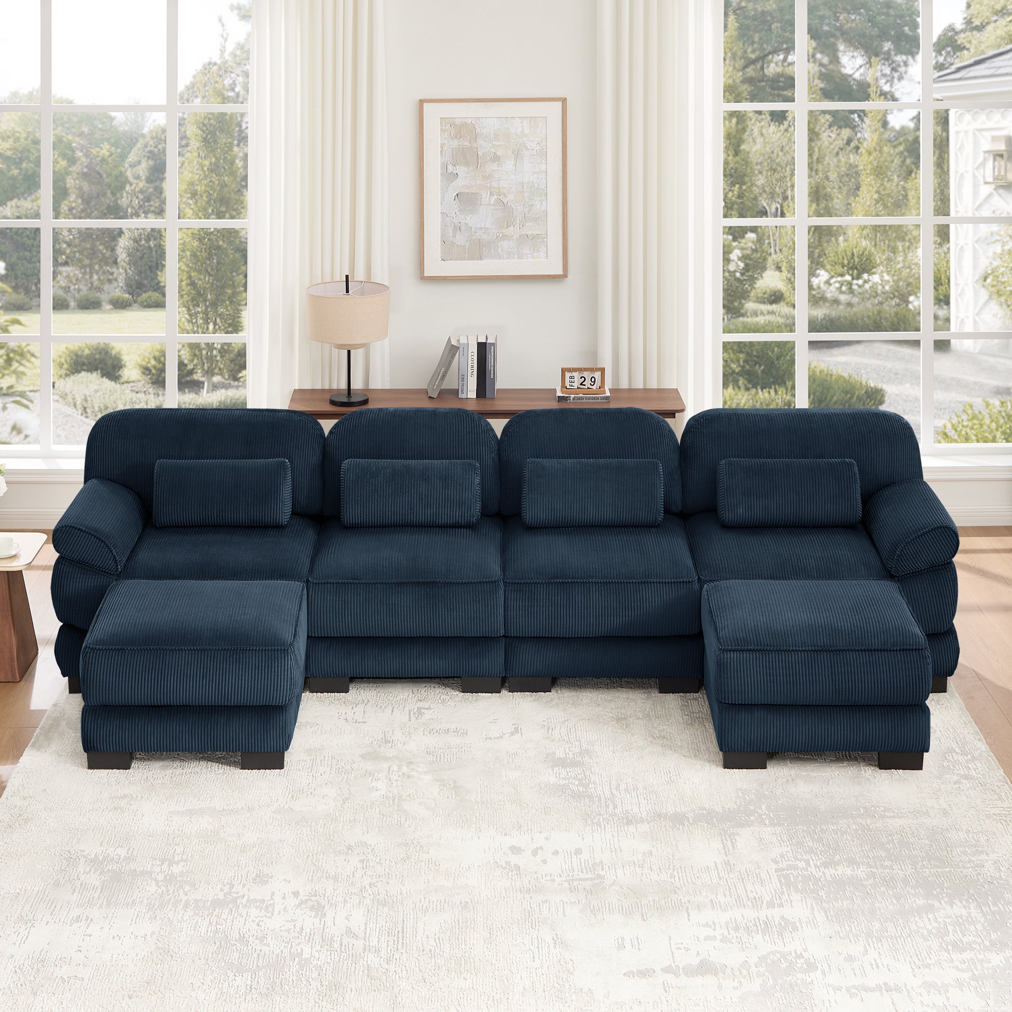 Lunaro Luxe Ribbed Corduroy Modular Sofa