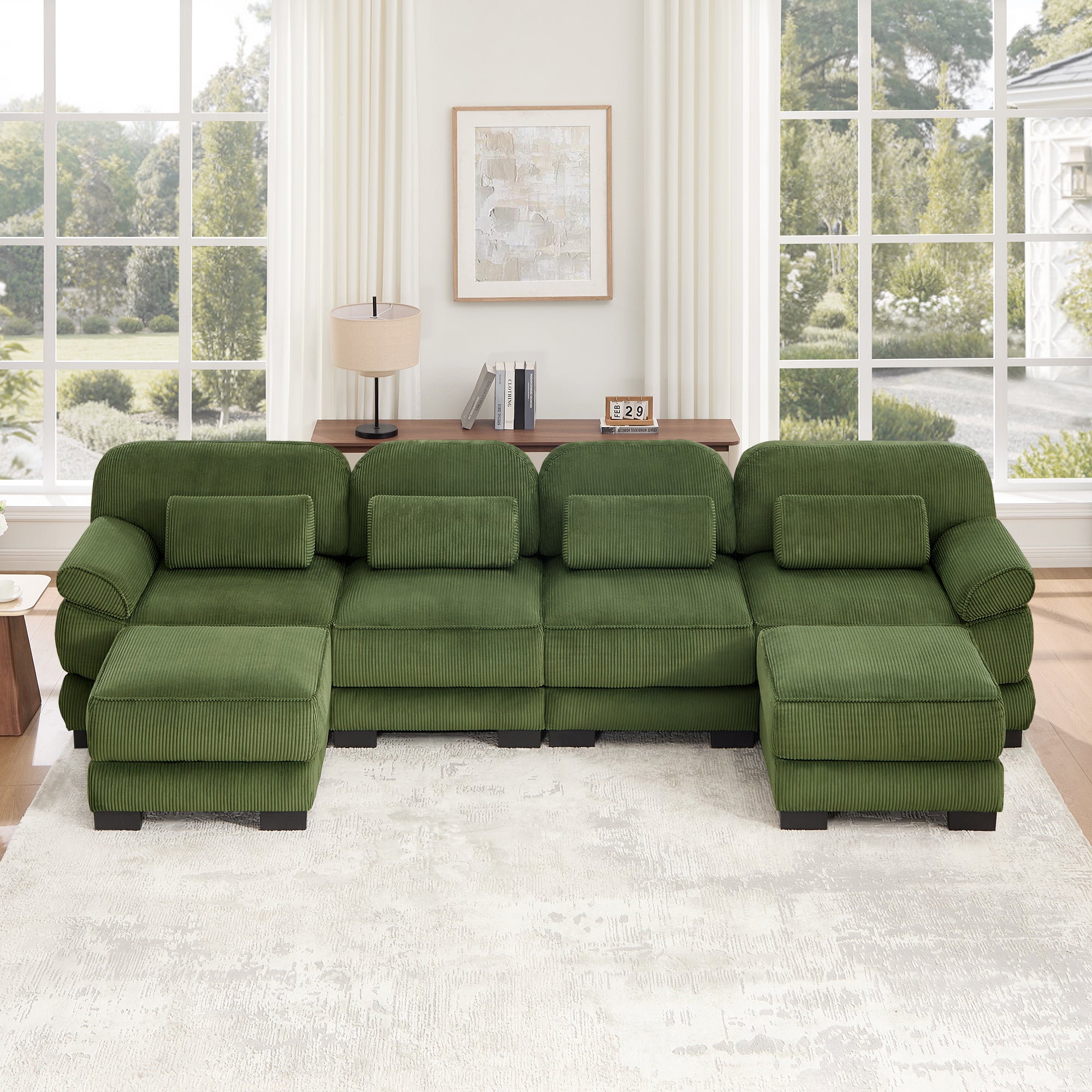 Lunaro Luxe Ribbed Corduroy Modular Sofa