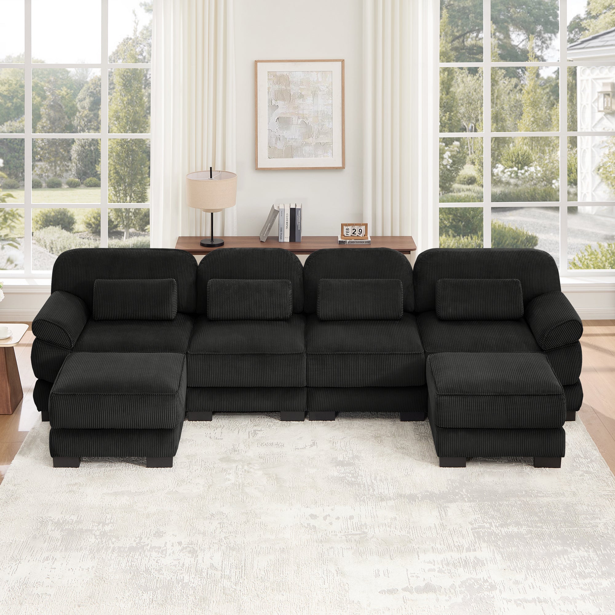 Lunaro Luxe Ribbed Corduroy Modular Sofa