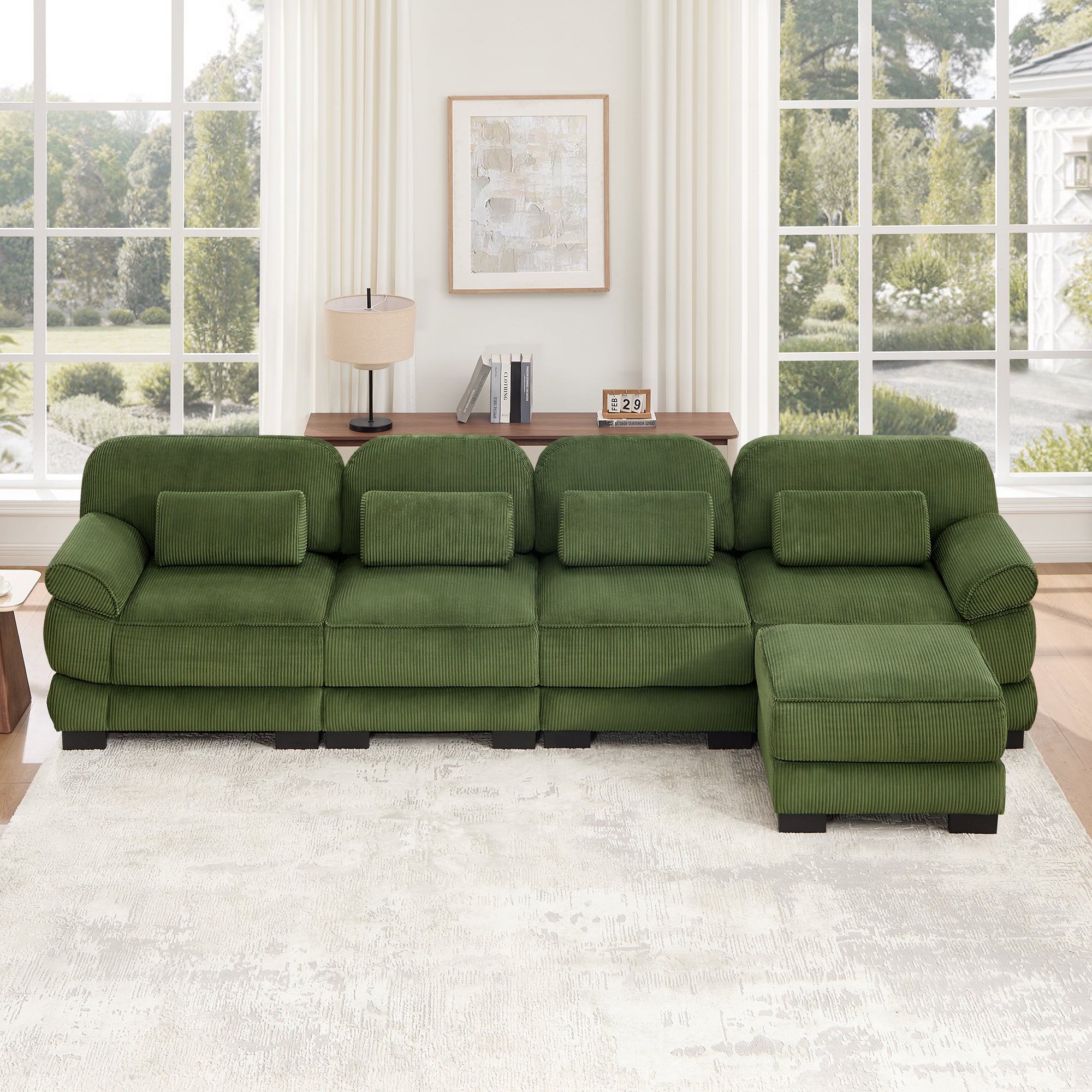 Lunaro Luxe Ribbed Corduroy Modular Sofa