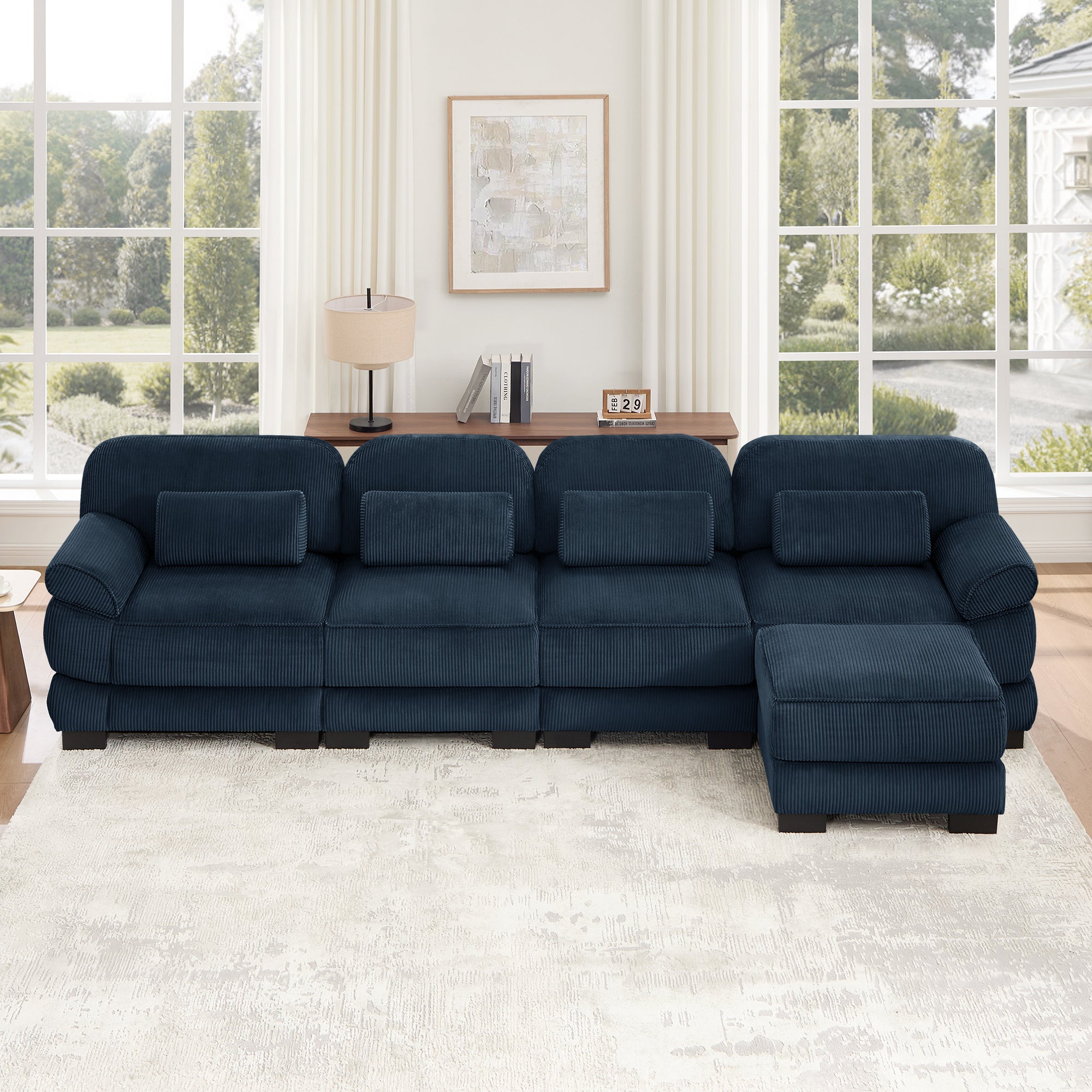 Lunaro Luxe Ribbed Corduroy Modular Sofa