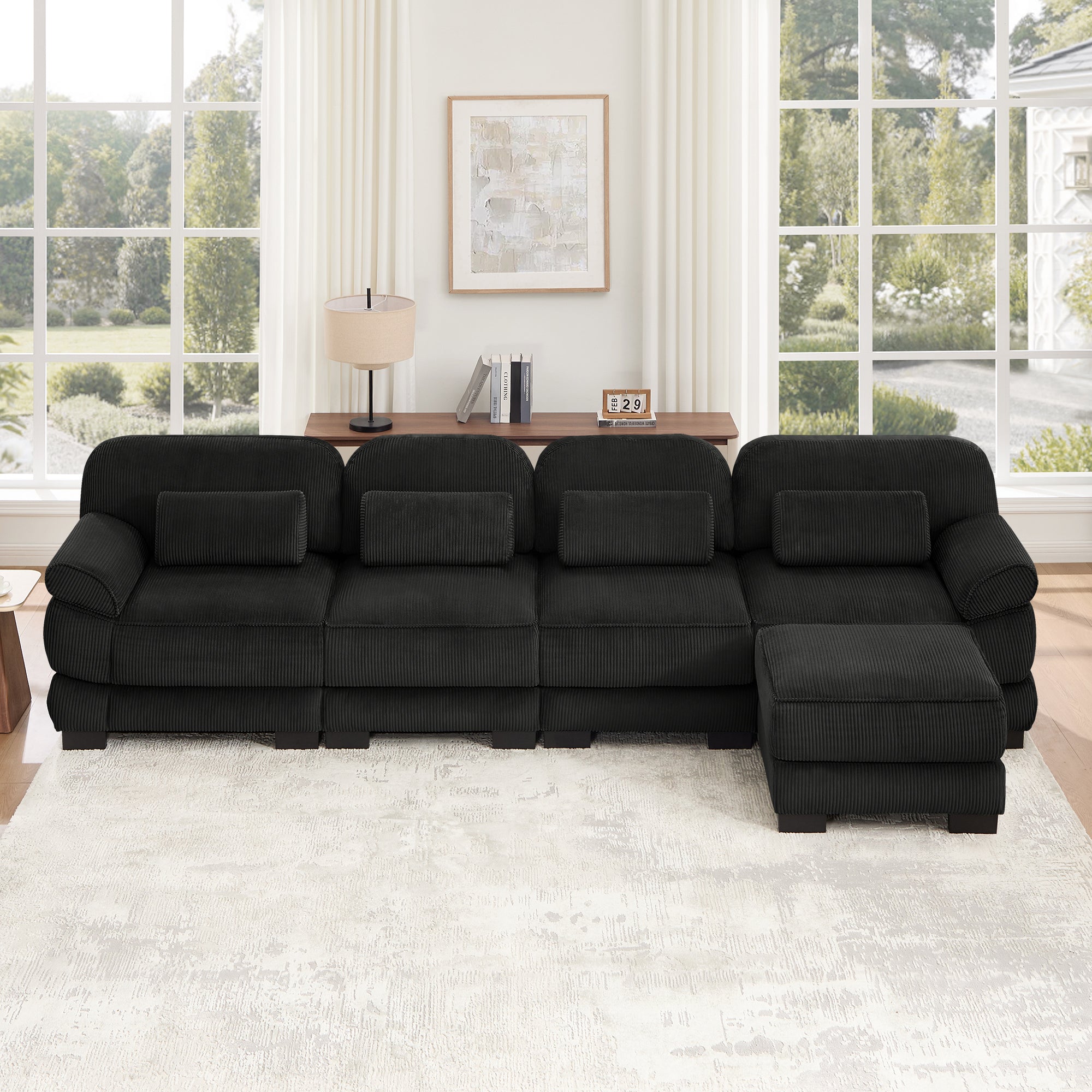 Lunaro Luxe Ribbed Corduroy Modular Sofa