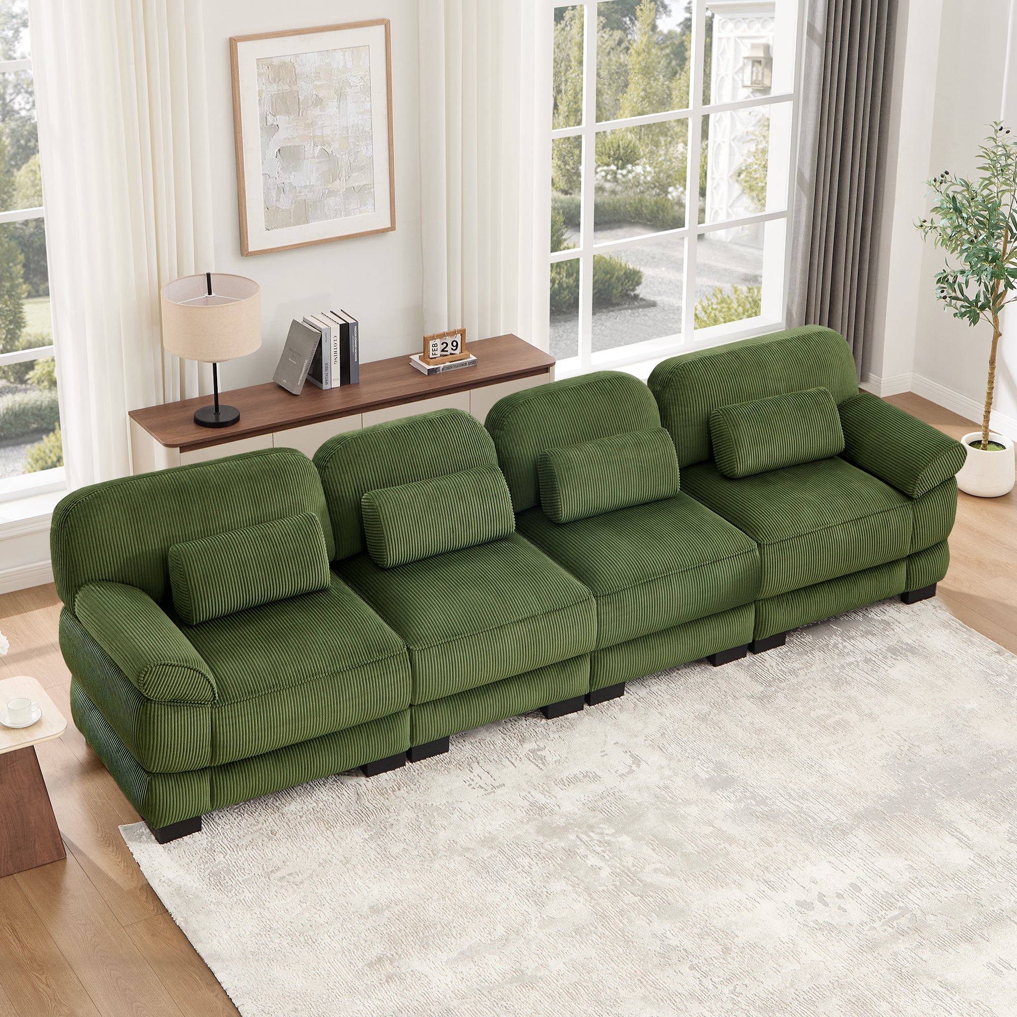 Lunaro Luxe Ribbed Corduroy Modular Sofa