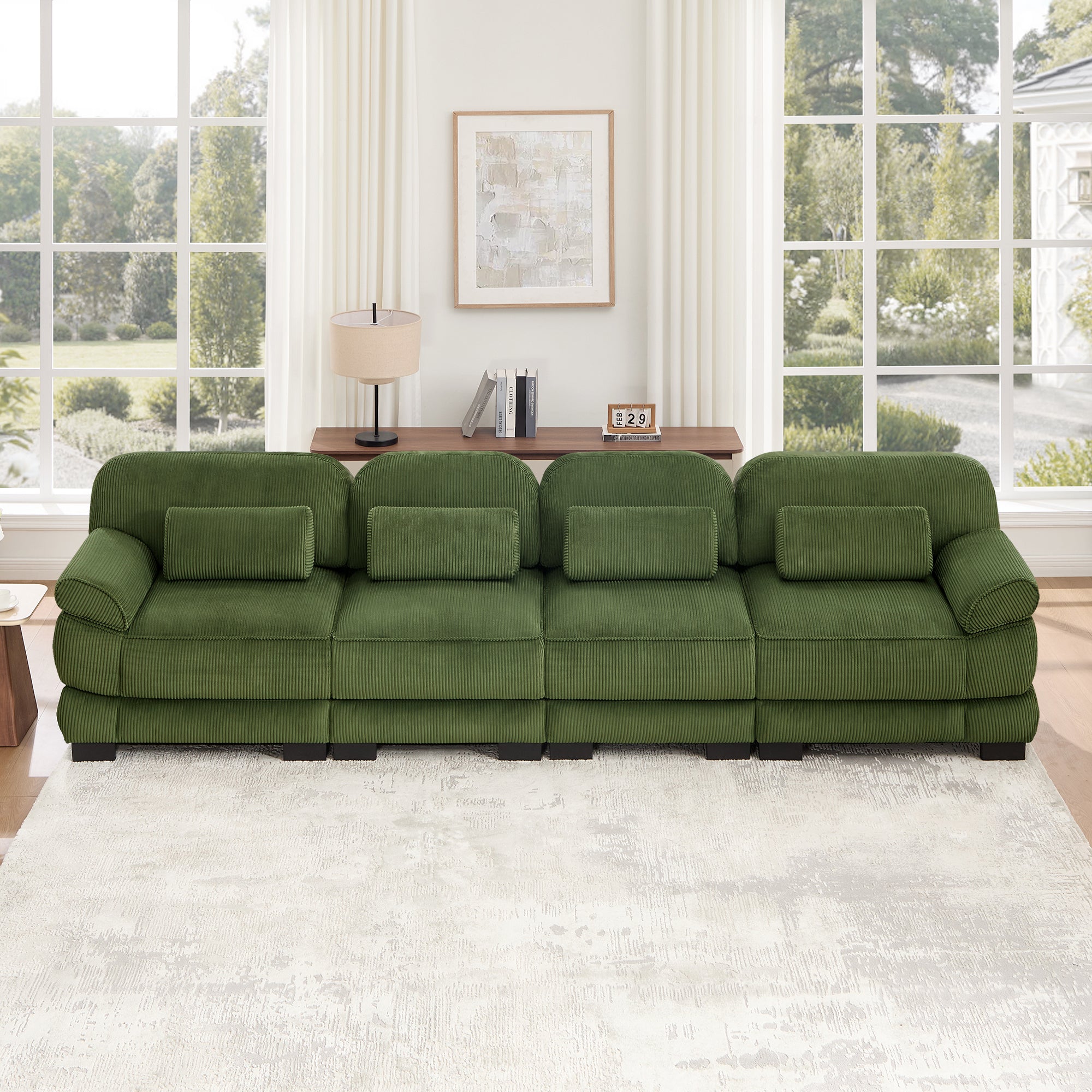 Lunaro Luxe Ribbed Corduroy Modular Sofa