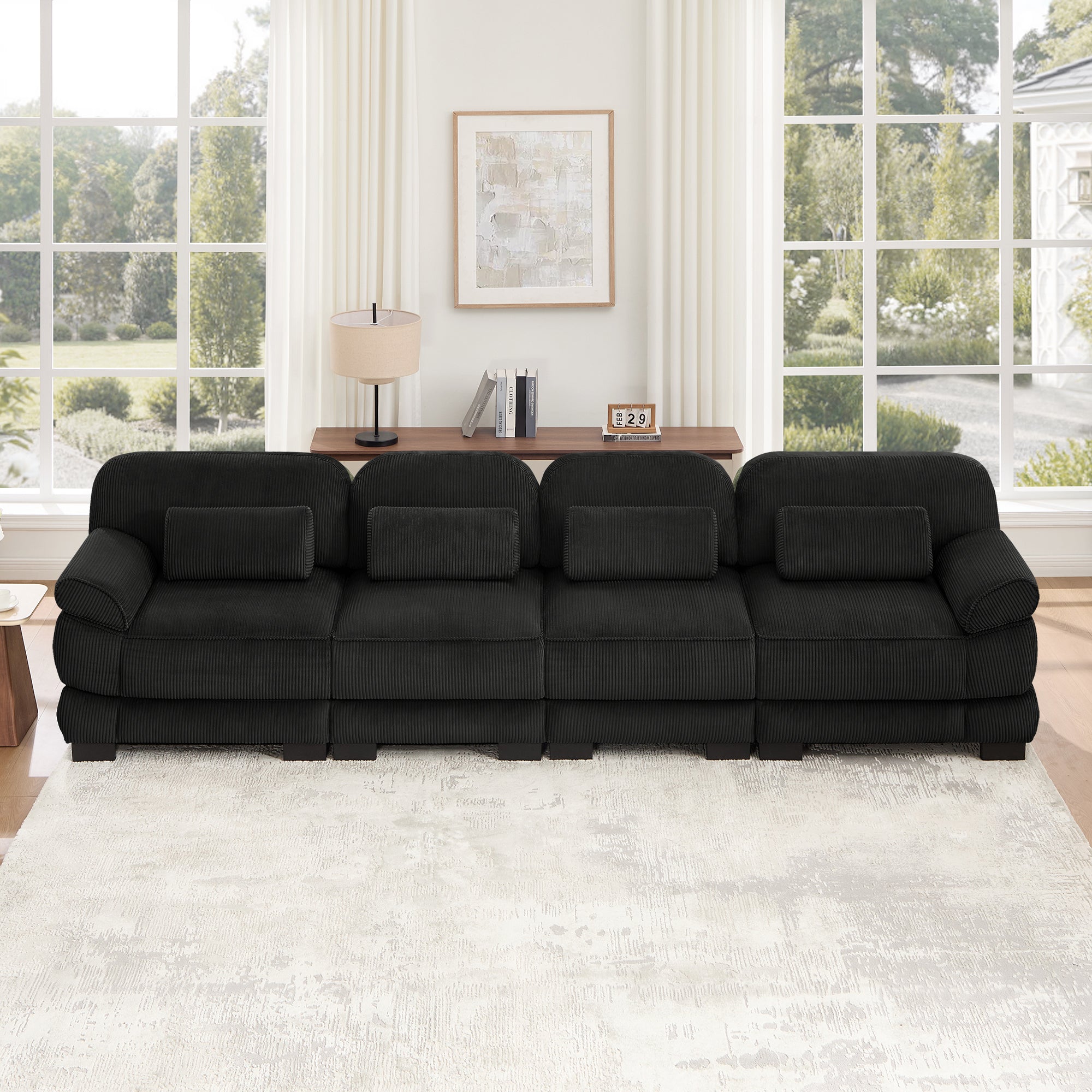Lunaro Luxe Ribbed Corduroy Modular Sofa