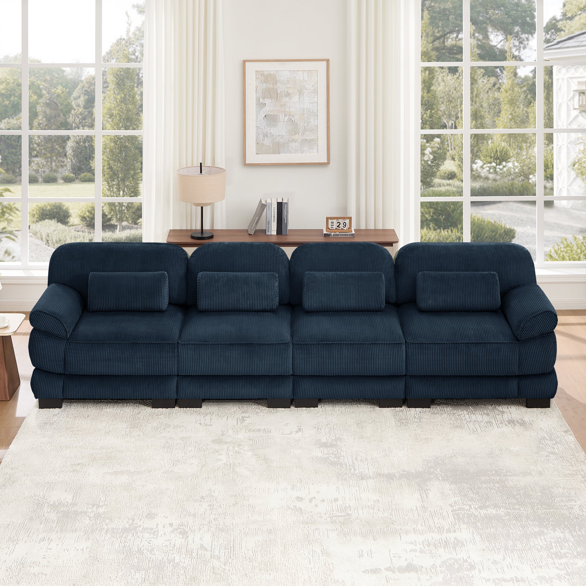 Lunaro Luxe Ribbed Corduroy Modular Sofa