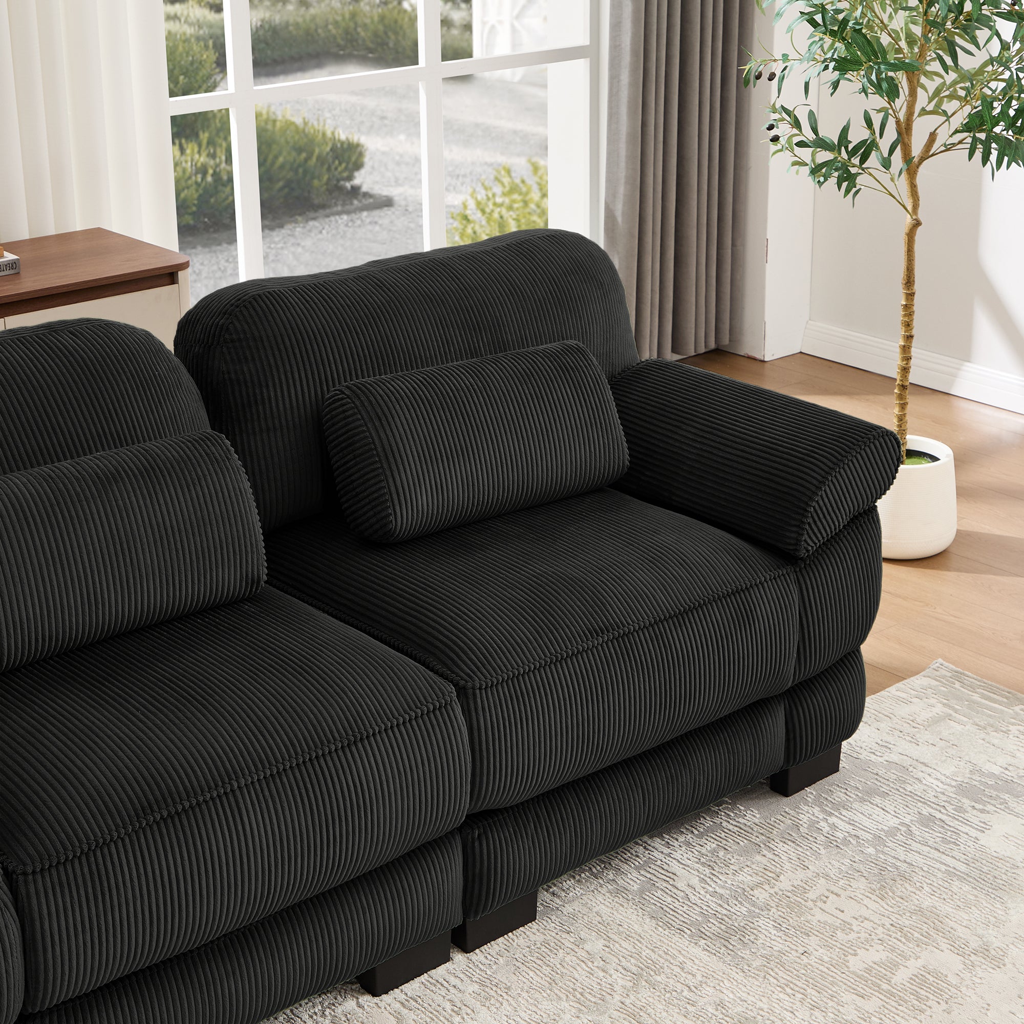 Lunaro Luxe Ribbed Corduroy Modular Sofa