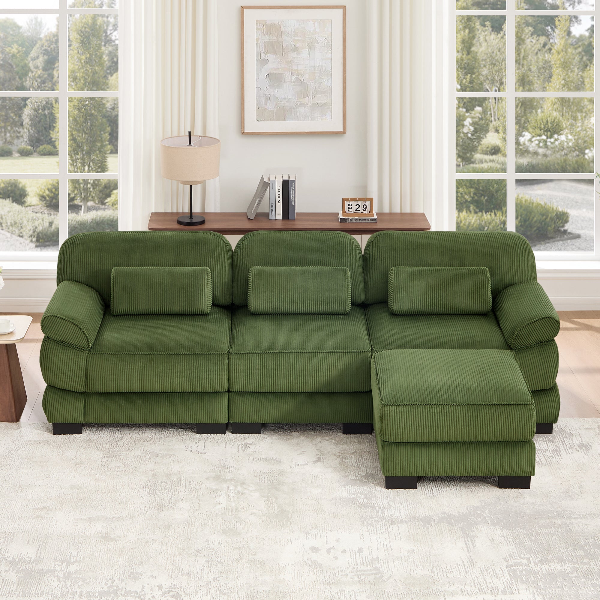 Lunaro Luxe Ribbed Corduroy Modular Sofa