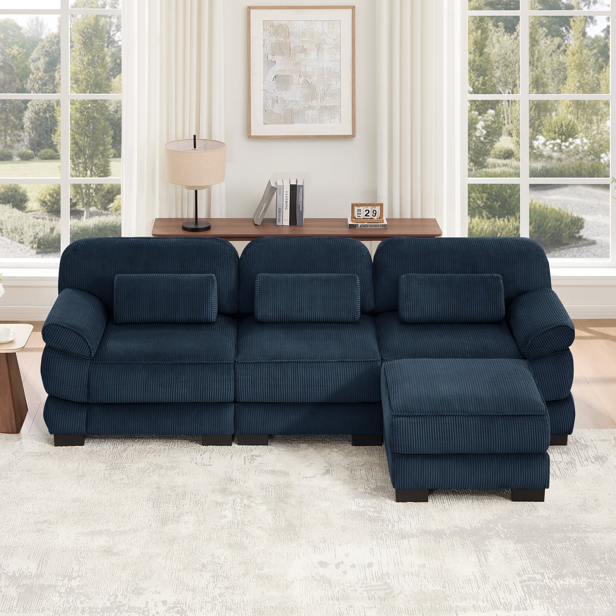 Lunaro Luxe Ribbed Corduroy Modular Sofa