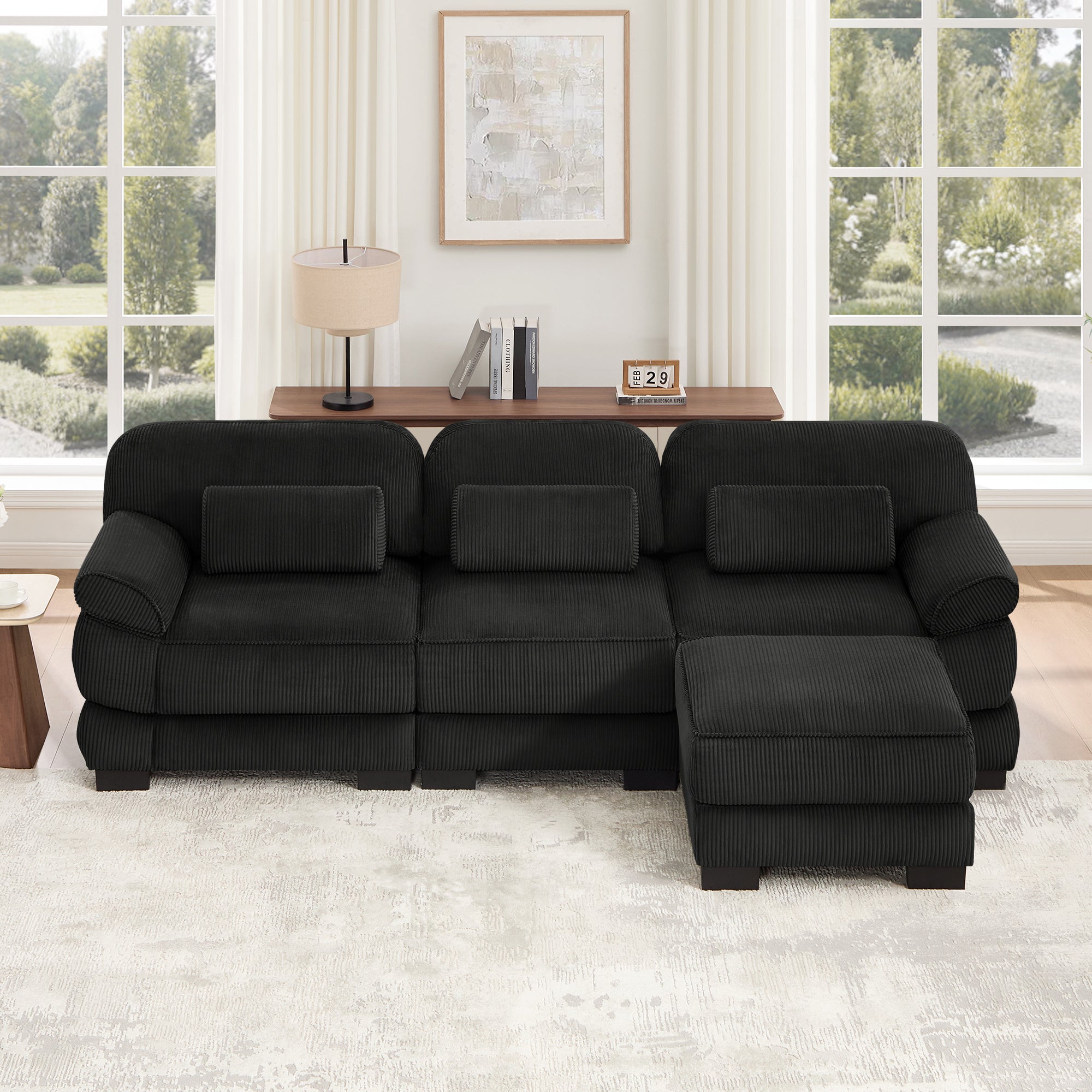 Lunaro Luxe Ribbed Corduroy Modular Sofa