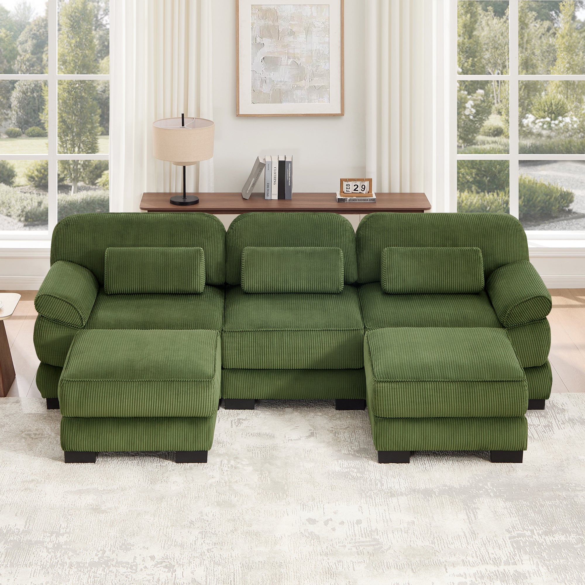 Lunaro Luxe Ribbed Corduroy Modular Sofa