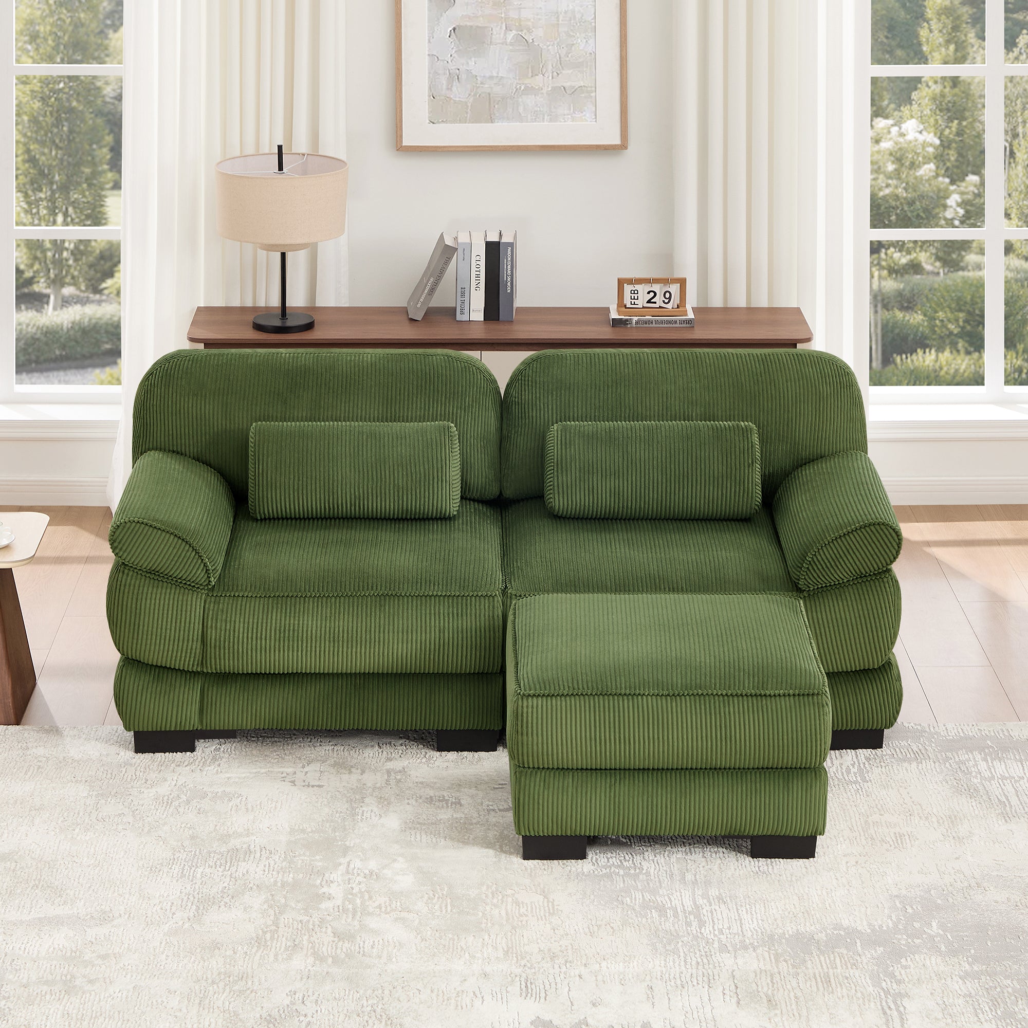 Lunaro Luxe Ribbed Corduroy Modular Sofa