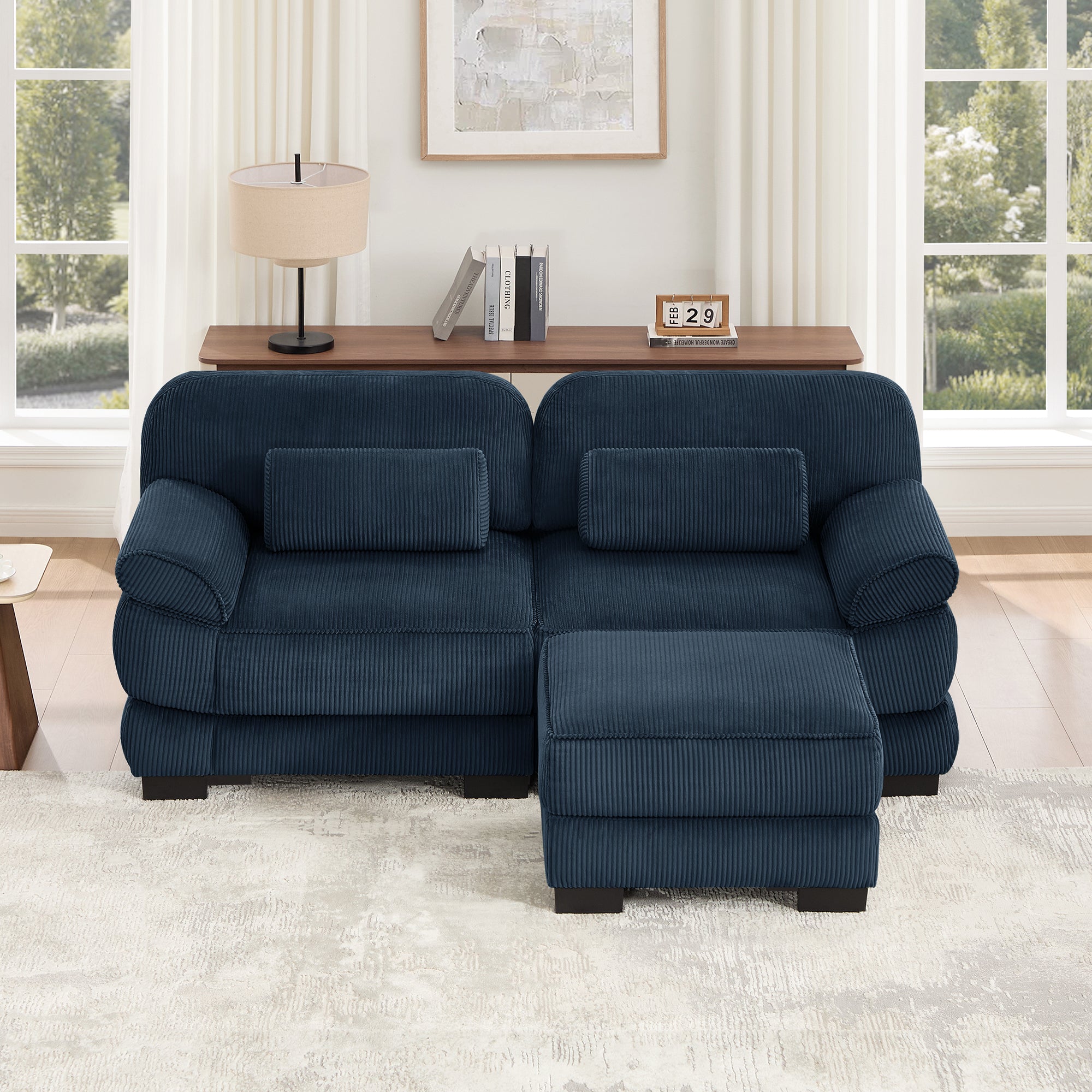 Lunaro Luxe Ribbed Corduroy Modular Sofa