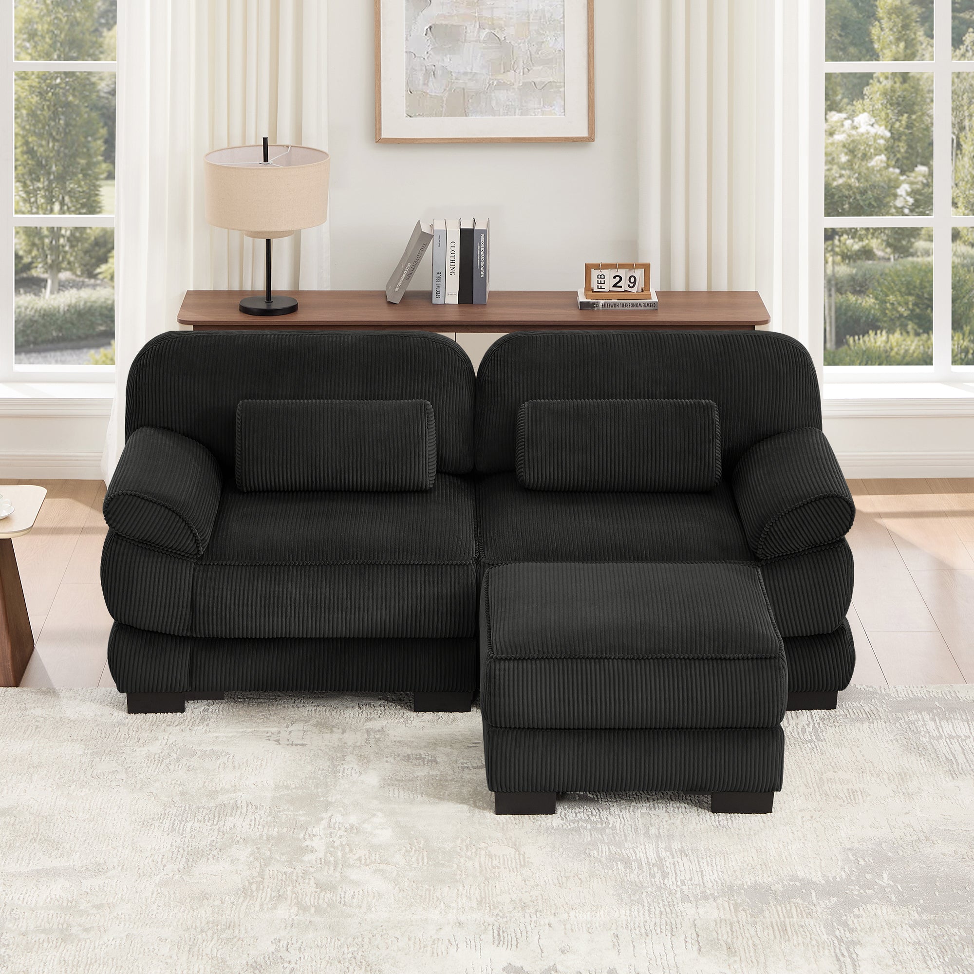Lunaro Luxe Ribbed Corduroy Modular Sofa