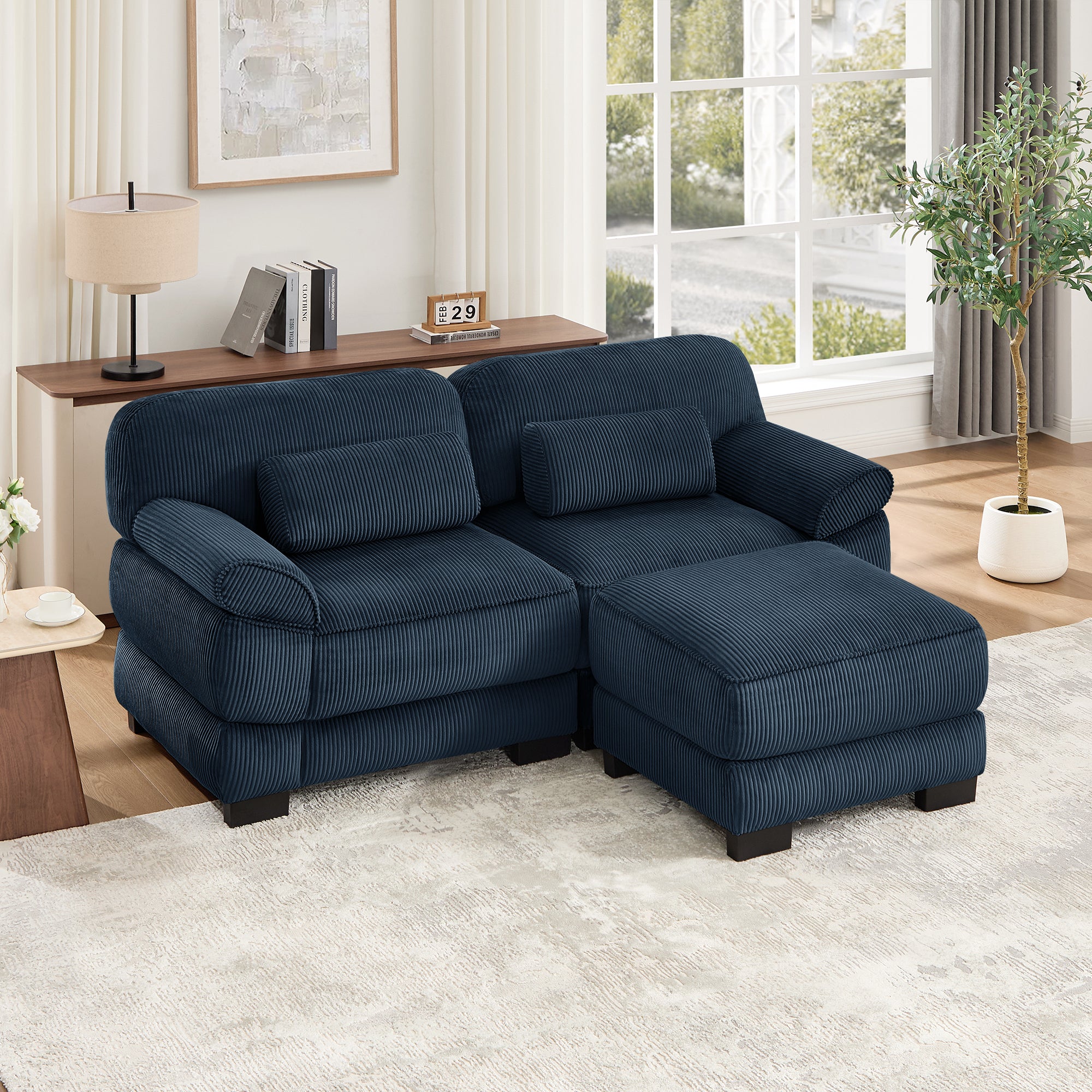 Lunaro Luxe Ribbed Corduroy Modular Sofa