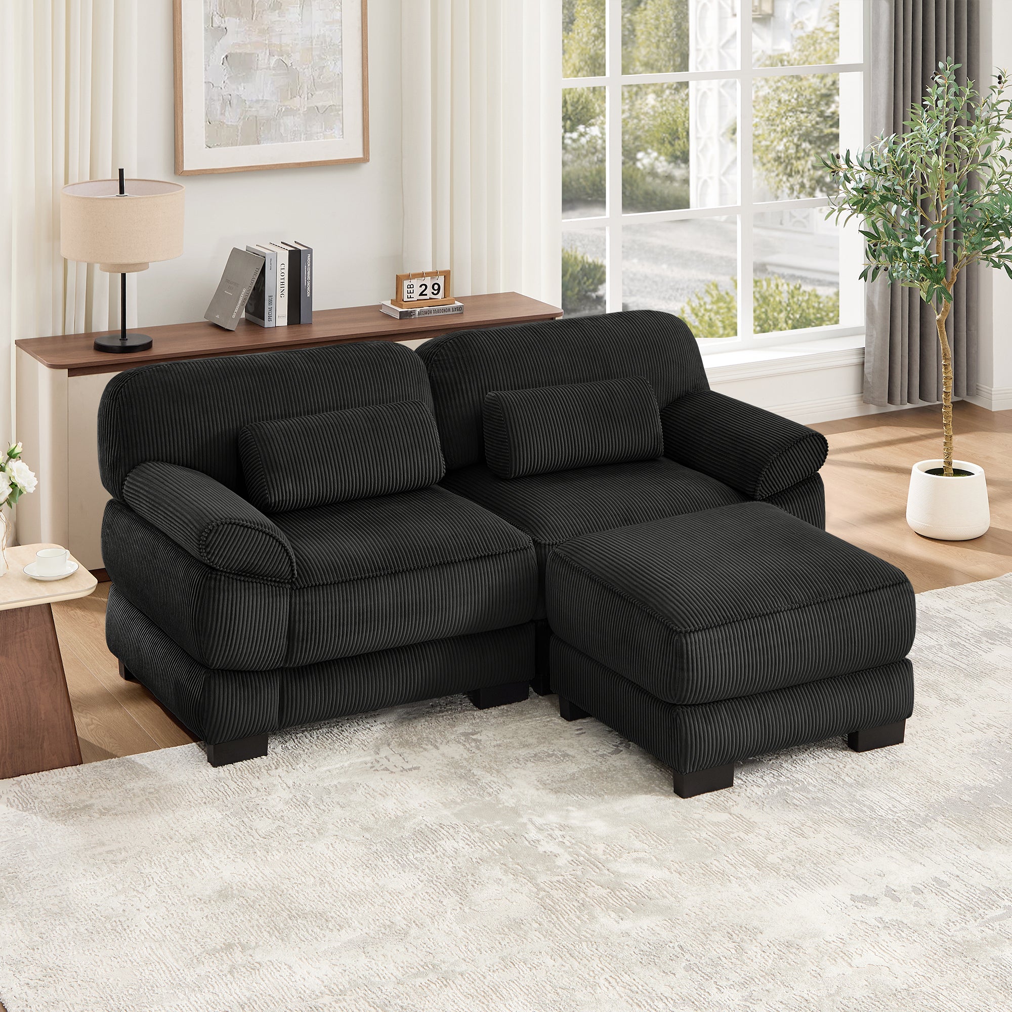 Lunaro Luxe Ribbed Corduroy Modular Sofa
