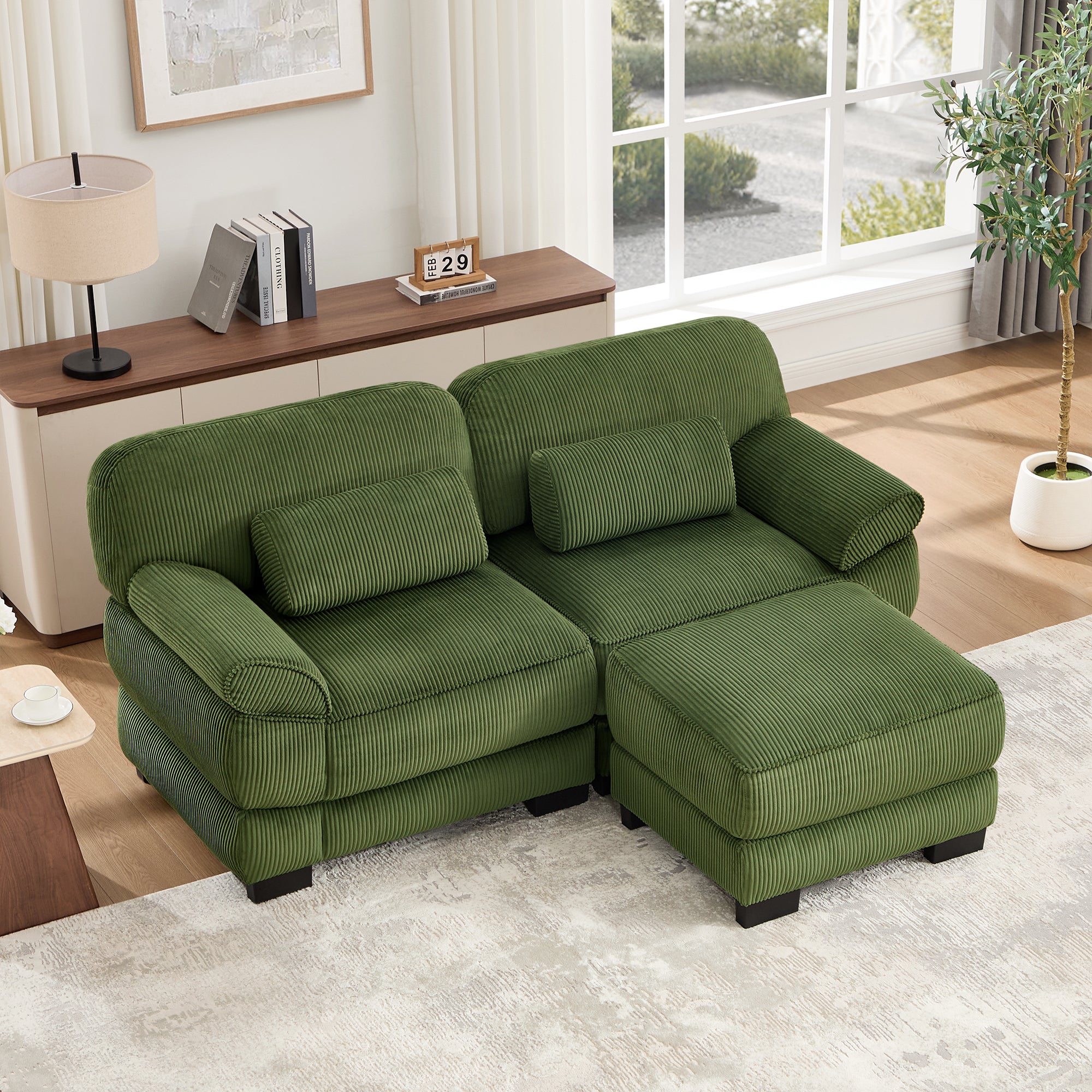 Lunaro Luxe Ribbed Corduroy Modular Sofa