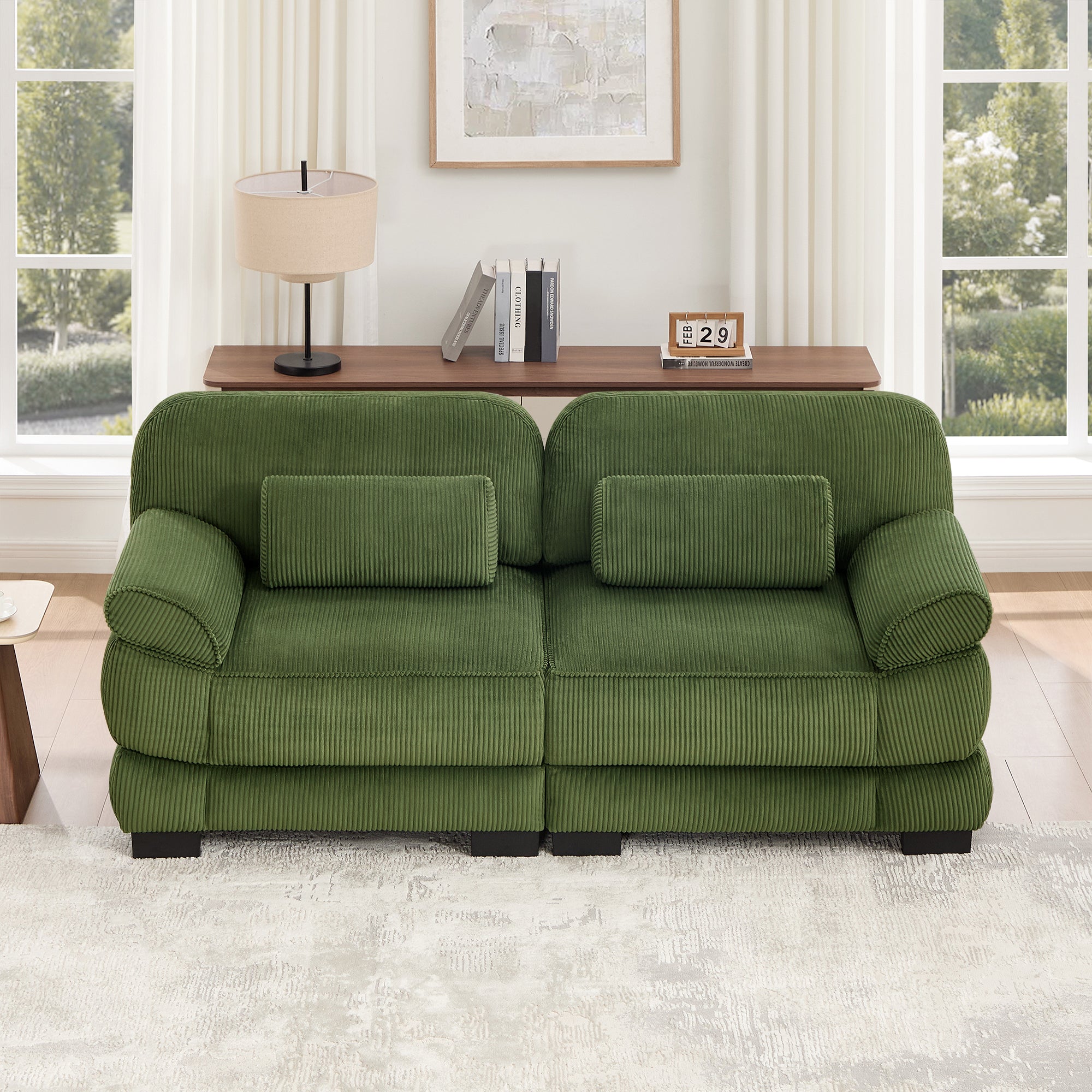 Lunaro Luxe Ribbed Corduroy Modular Sofa
