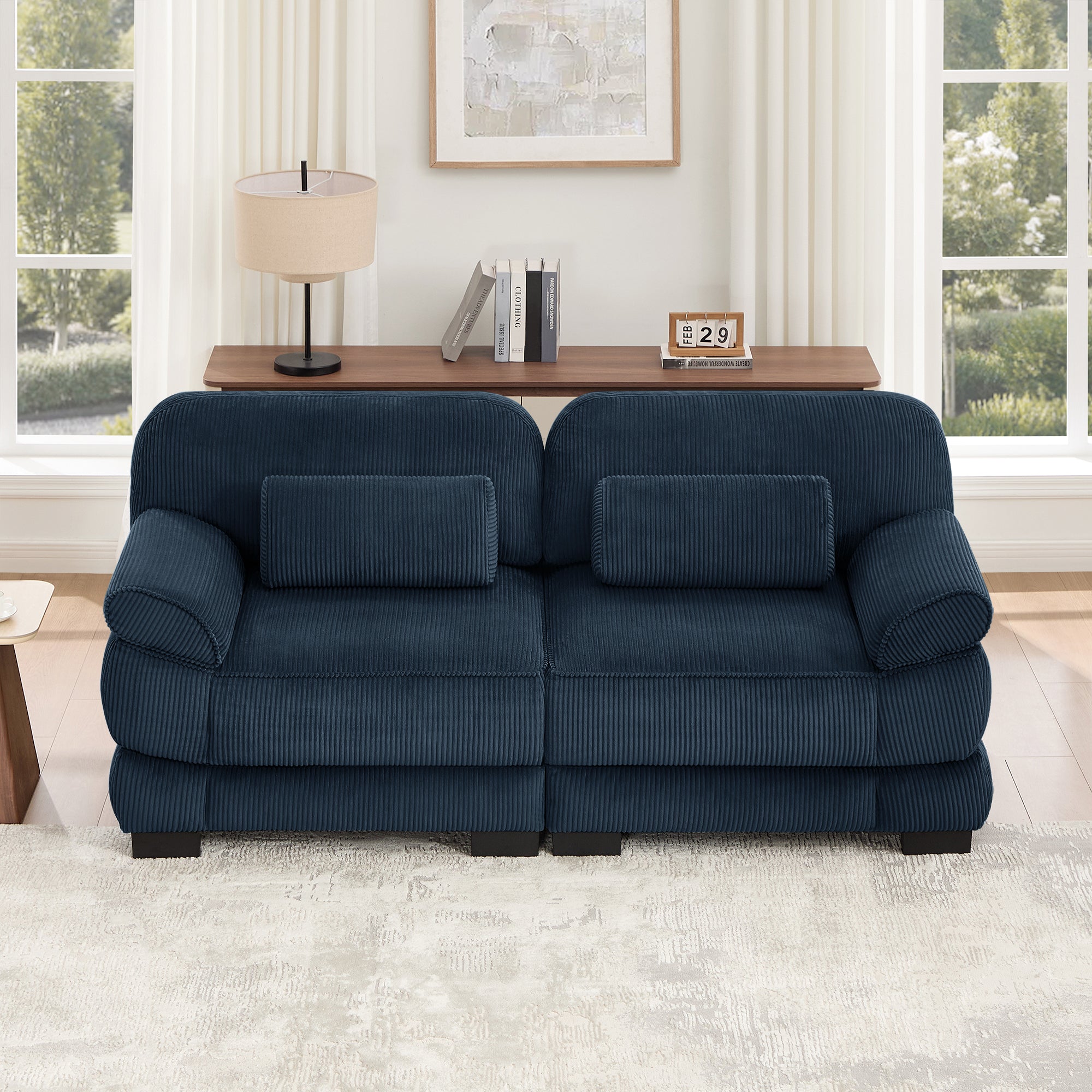 Lunaro Luxe Ribbed Corduroy Modular Sofa