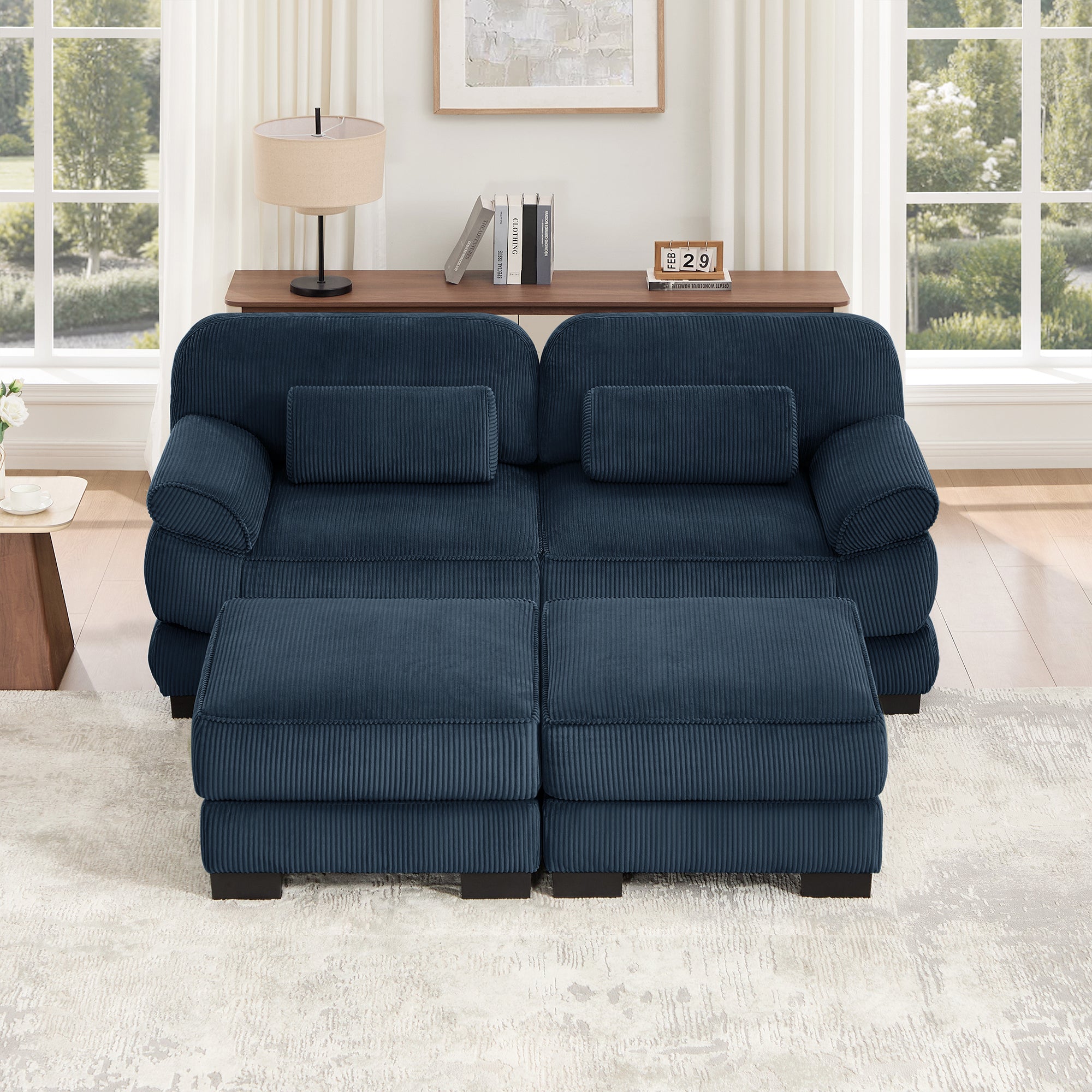 Lunaro Luxe Ribbed Corduroy Modular Sofa