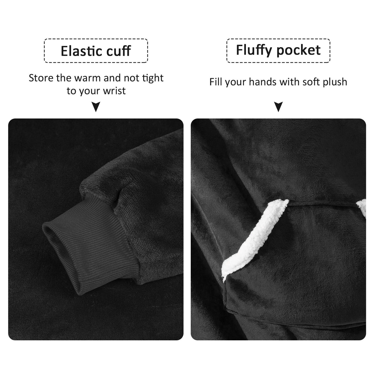 Oversized Hooded Wearable Blanket with Sleeves