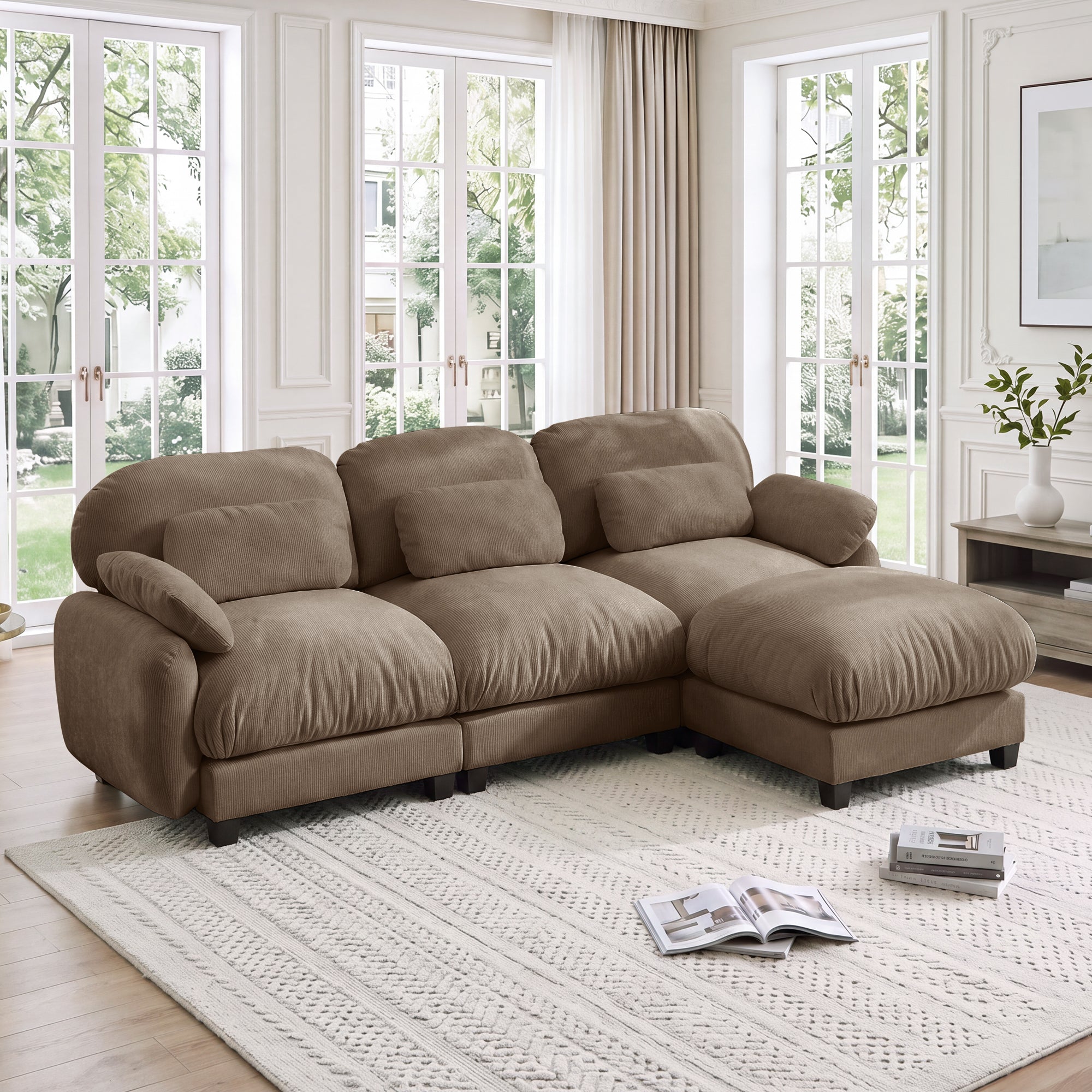 Cloudmere Modern Chenille Modular Sofa