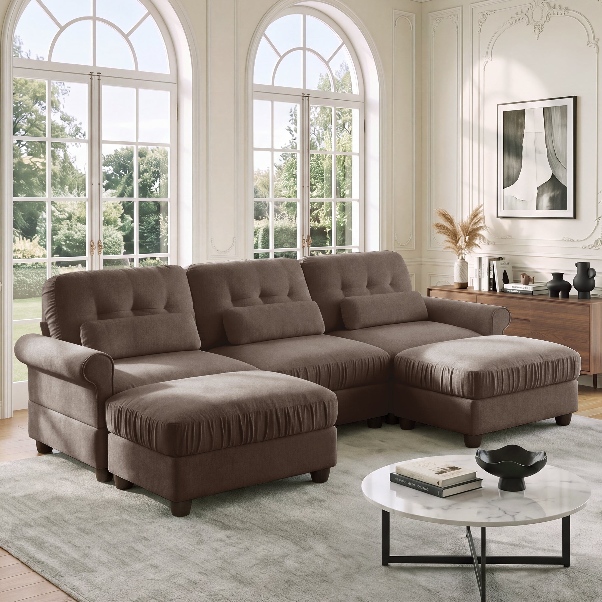 Roselle Classic Chenille Modular Sofa