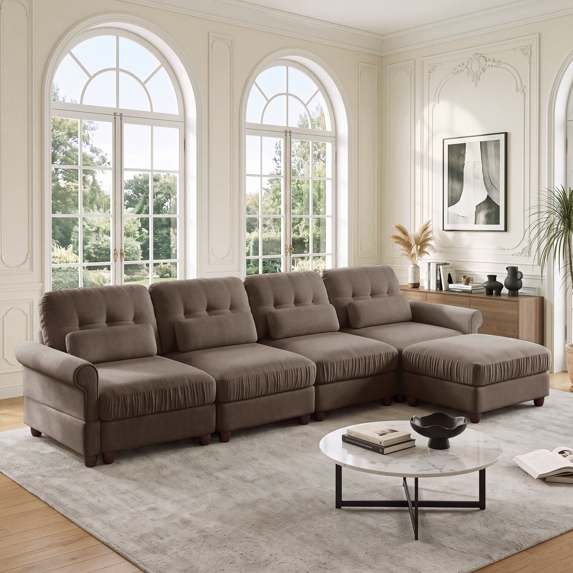 Roselle Classic Chenille Modular Sofa