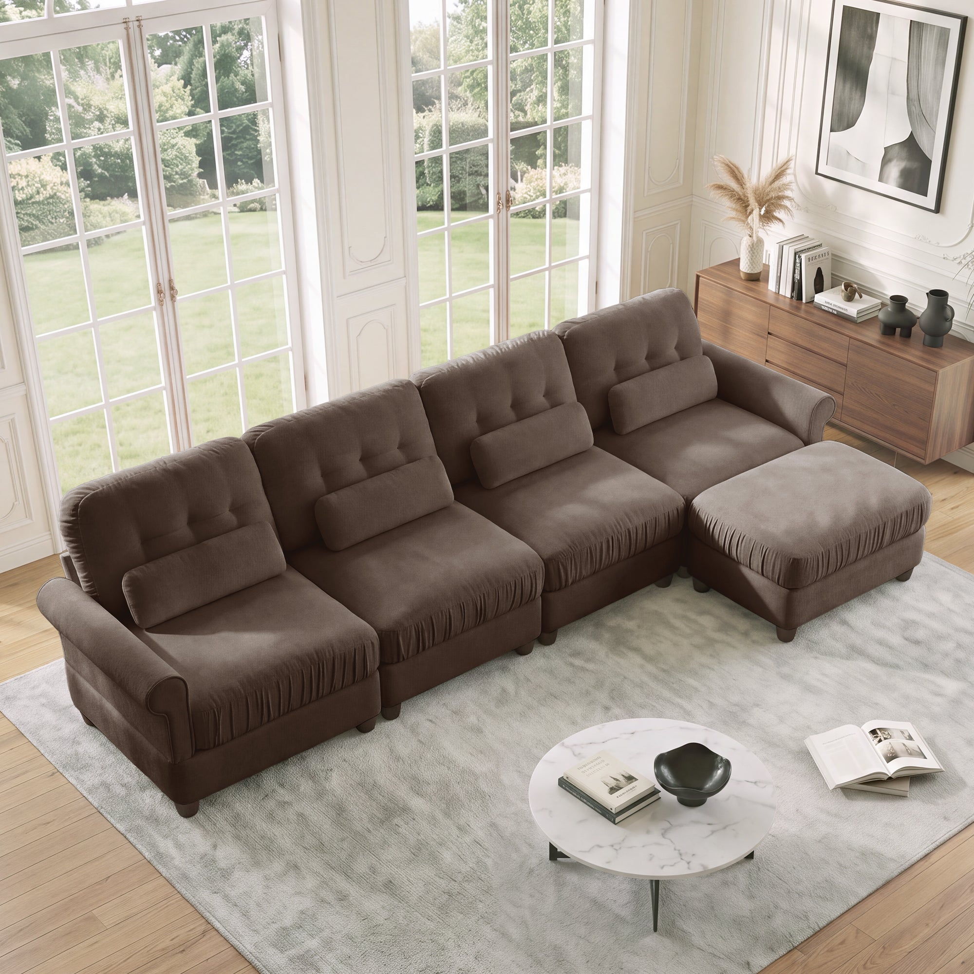 Roselle Classic Chenille Modular Sofa