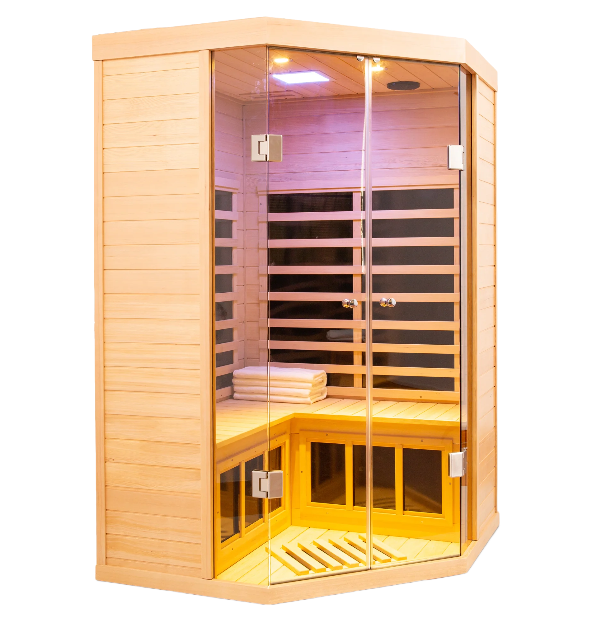 Deluxe Hemlock Far Infrared Corner Sauna