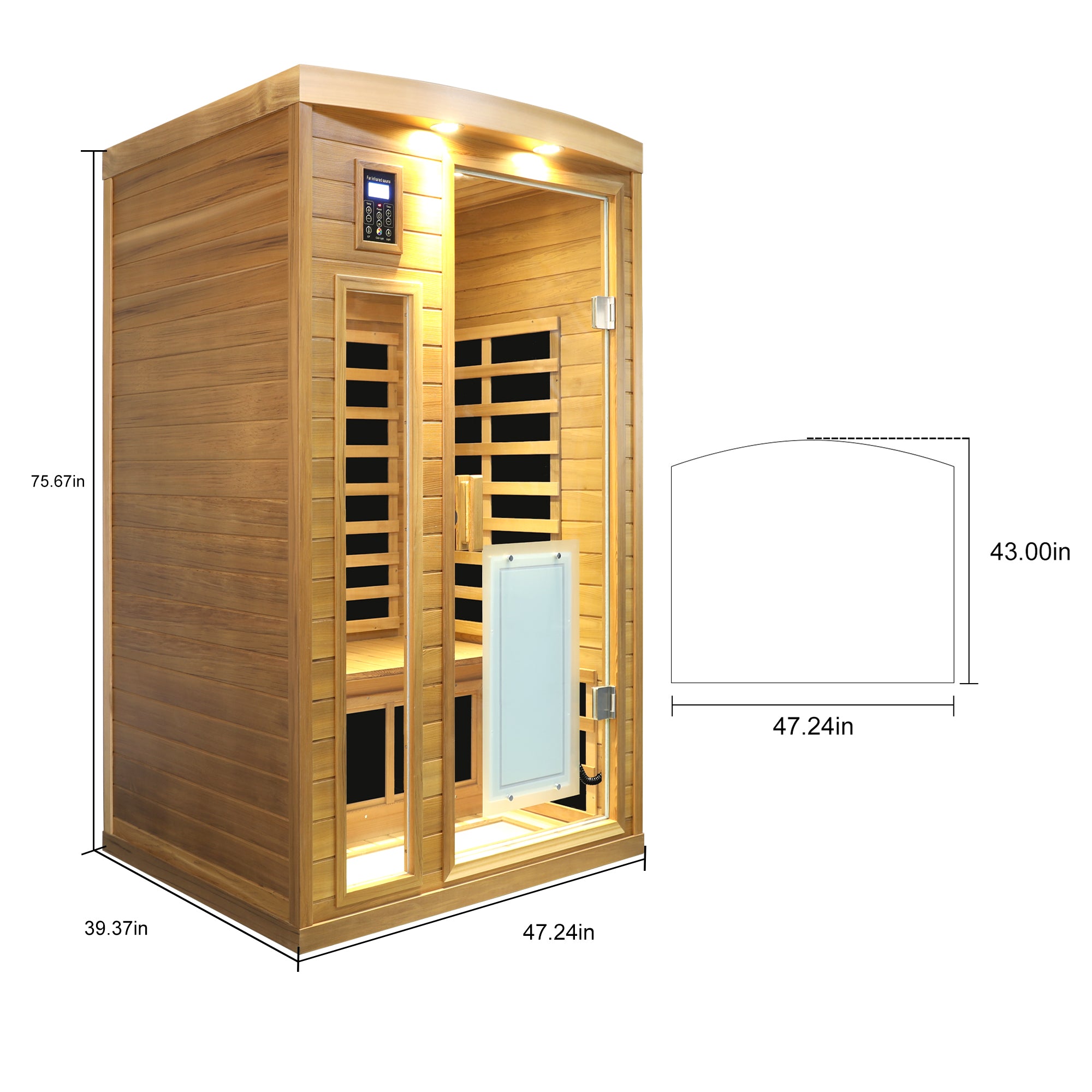 Low EMF 2-Person Red Cedar Far-Infrared Indoor Sauna