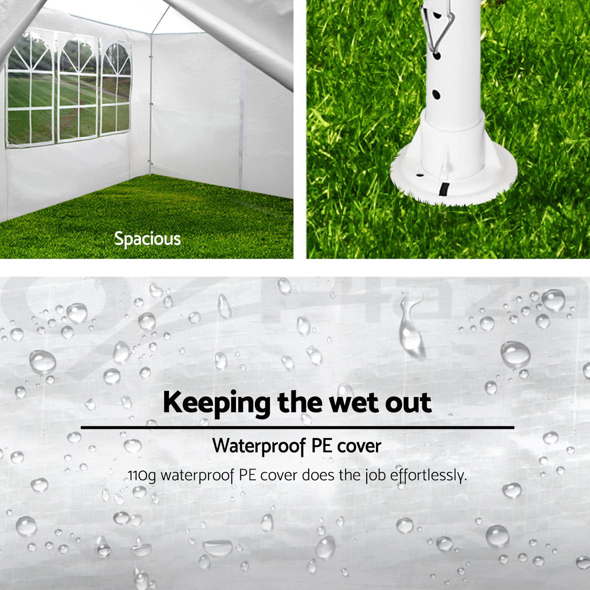 10x20' Outdoor Garden Gazebo Tent with 6 Removable Sidewalls