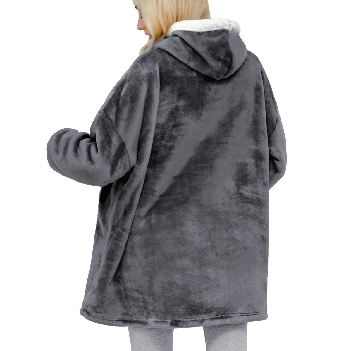 Oversized Hooded Wearable Blanket with Sleeves