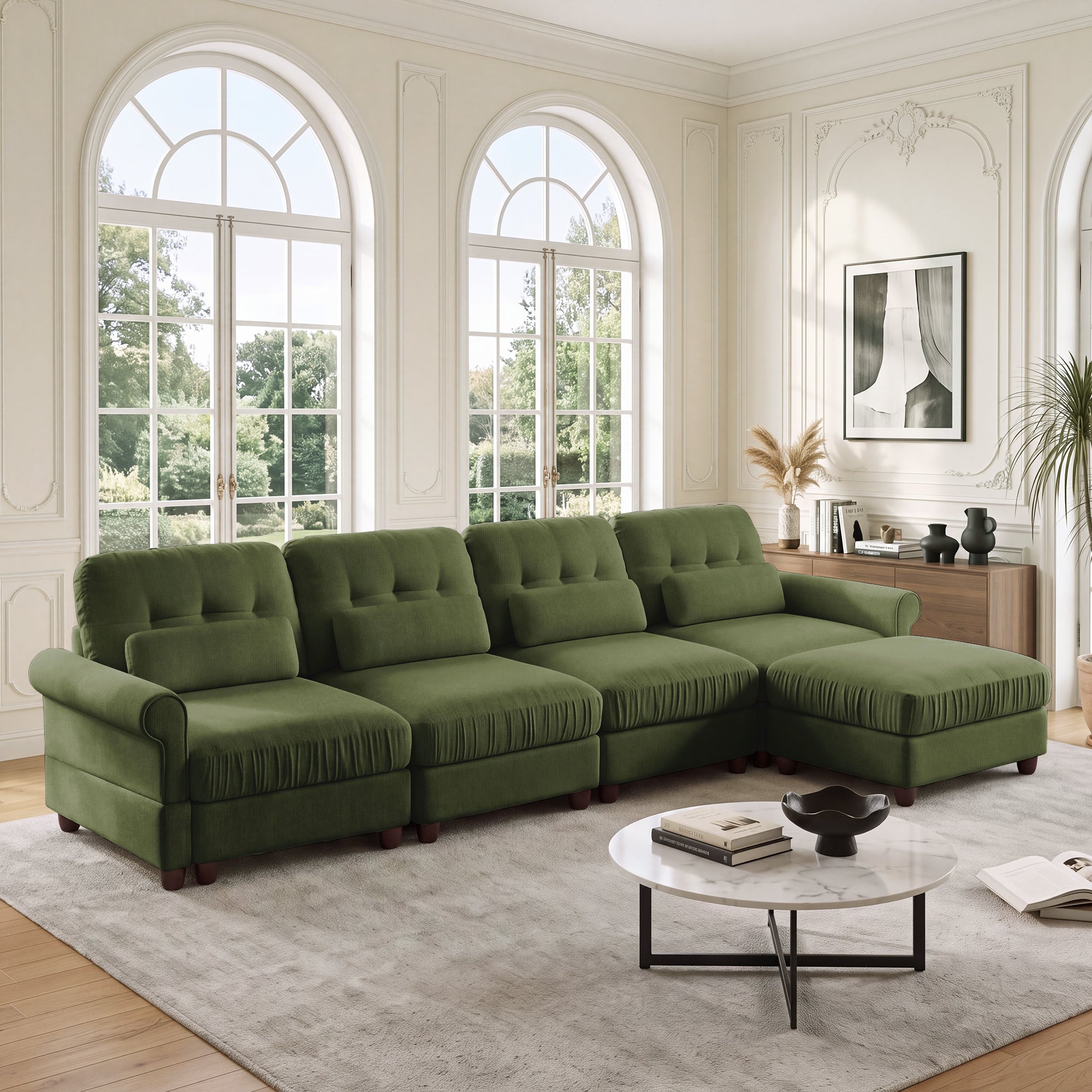 Roselle Classic Chenille Modular Sofa