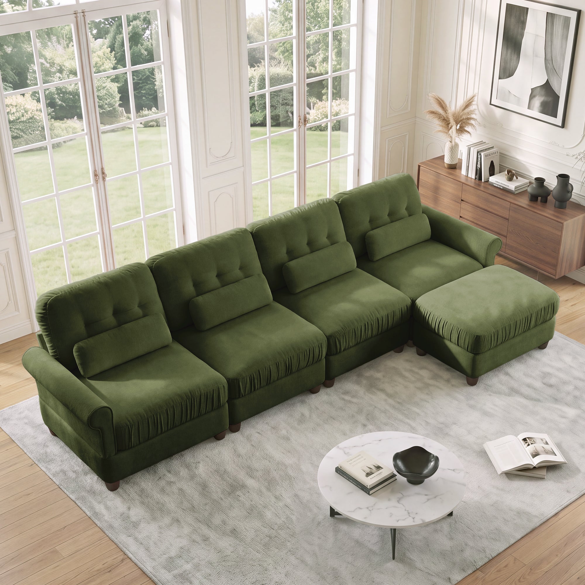 Roselle Classic Chenille Modular Sofa